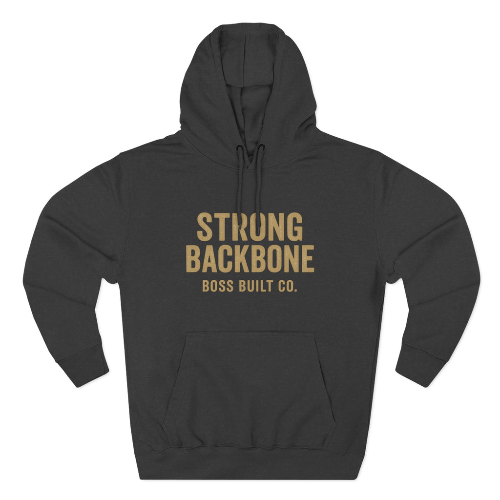 Strong Backbone Hoodie — 'Boss Built Co.' Vintage Fitness Hoodie