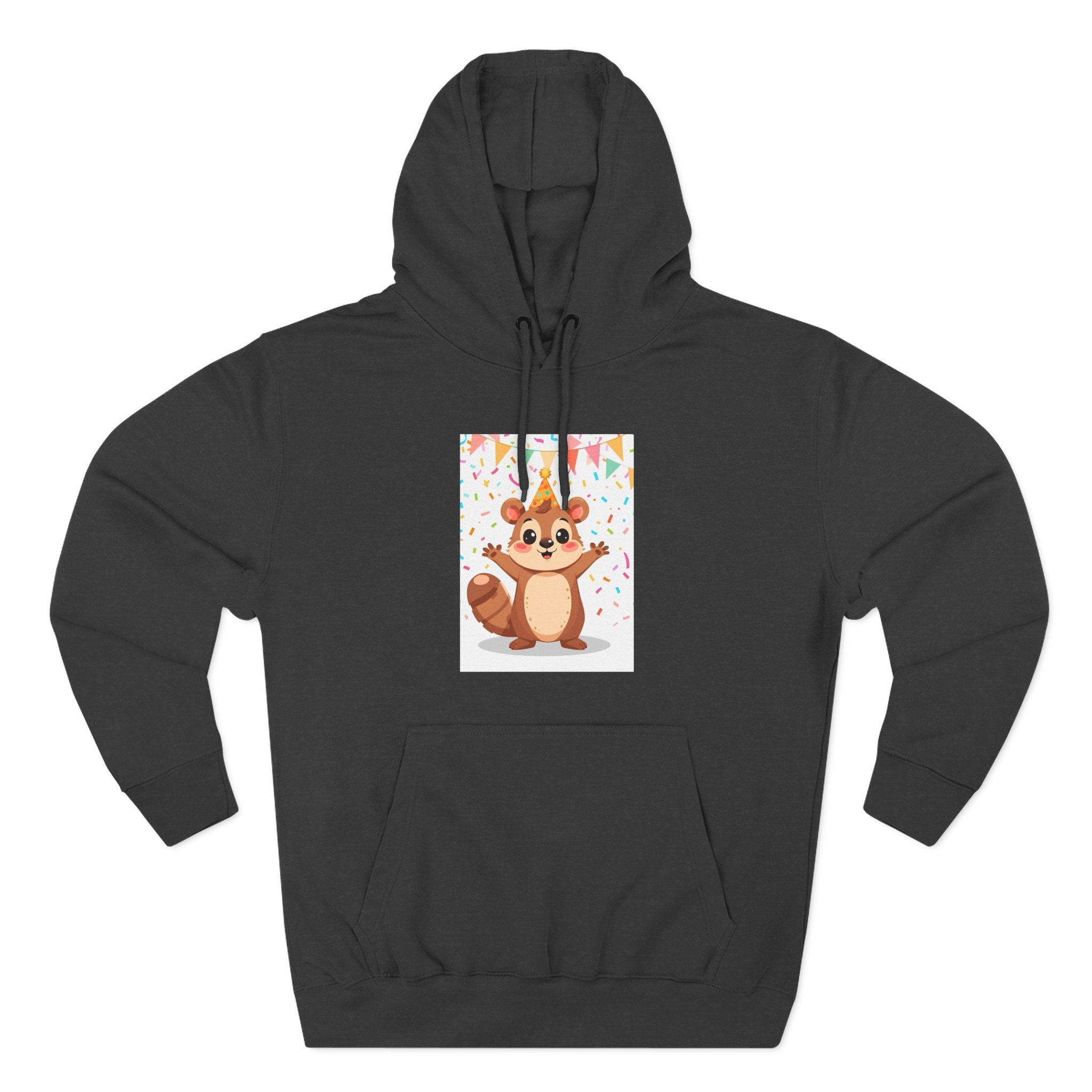Party Animal With Squirl Three-Panel Fleece Hoodie
