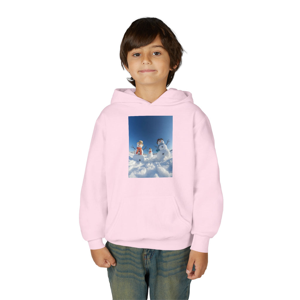 Festive Christmas Snowman Winter Magic Youth Hoodie with Snowman Design, Cozy Kids Sweatshirt, Holiday Gift, Winter Apparel, Cute Kids Clothing, Snow Lovers Hoodie