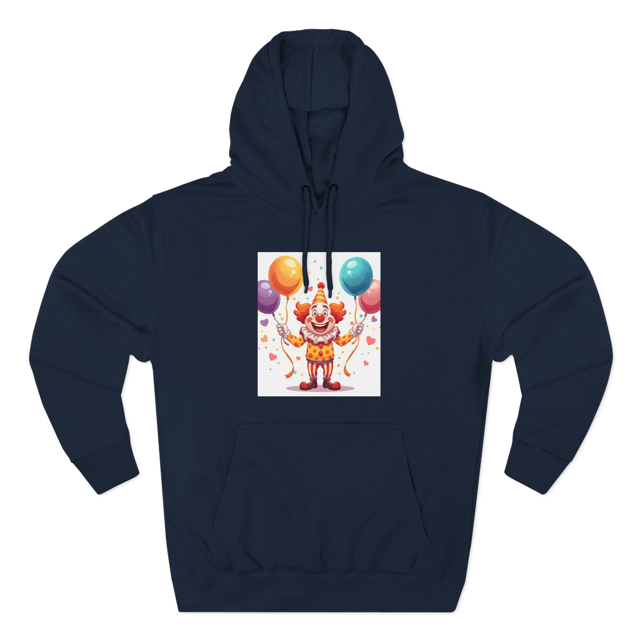 Clown Funny Three-Panel Fleece Hoodie