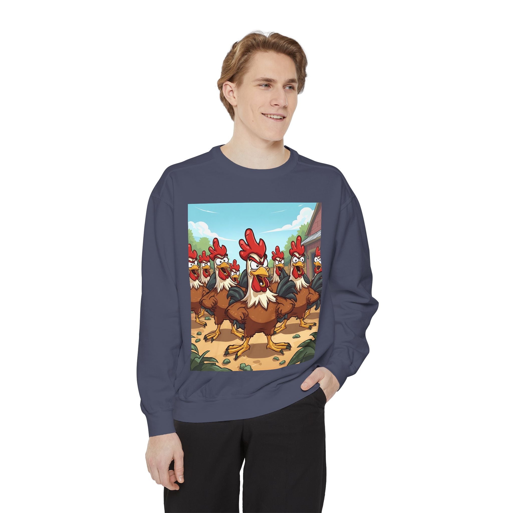 Chicken Funny Unisex Garment-Dyed Sweatshirt