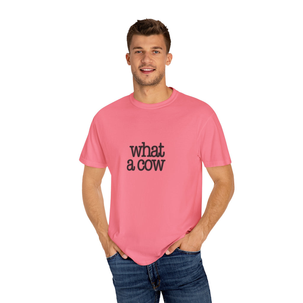 What a Cow Unisex Garment-Dyed T-Shirt, Funny Graphic Tee, Gift for Cow Lovers, Casual Wear, Farm Animal Apparel, Ideal for Birthdays, [...]