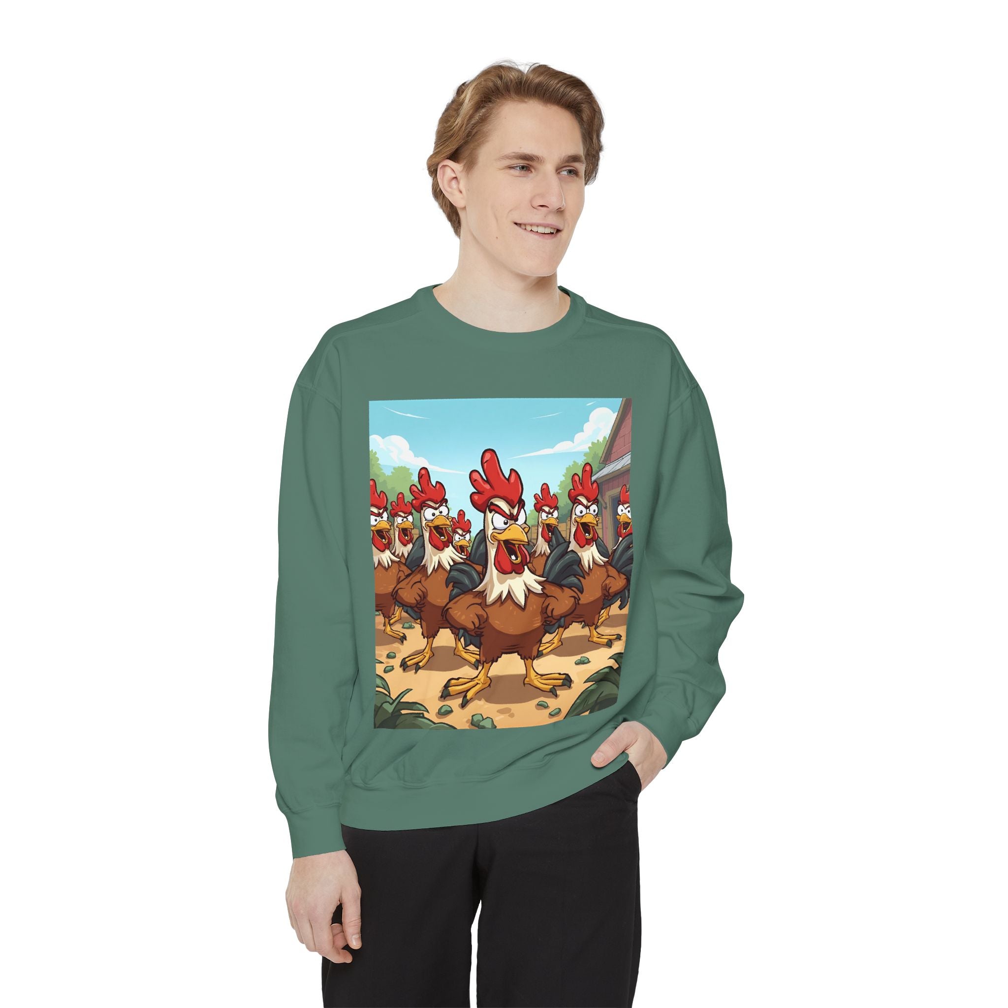 Chicken Funny Unisex Garment-Dyed Sweatshirt