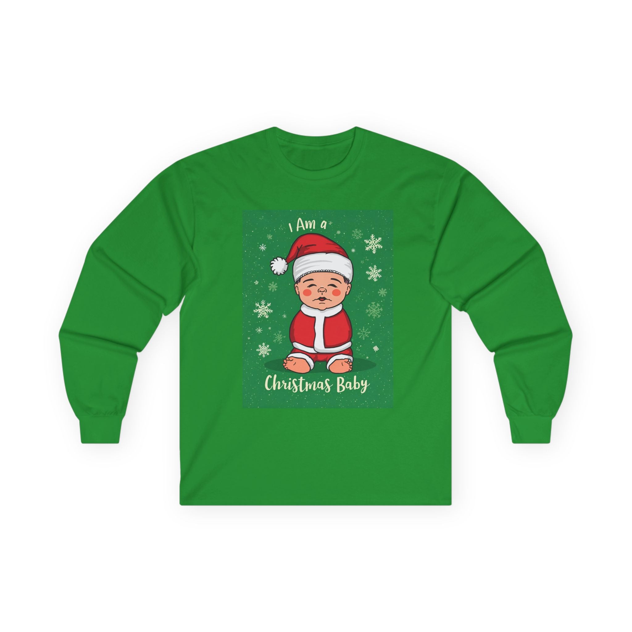 Christmas Baby Long Sleeve Tee, Holiday Shirt, Winter Apparel, Cute Baby Shirt, Unisex Holiday Clothing
