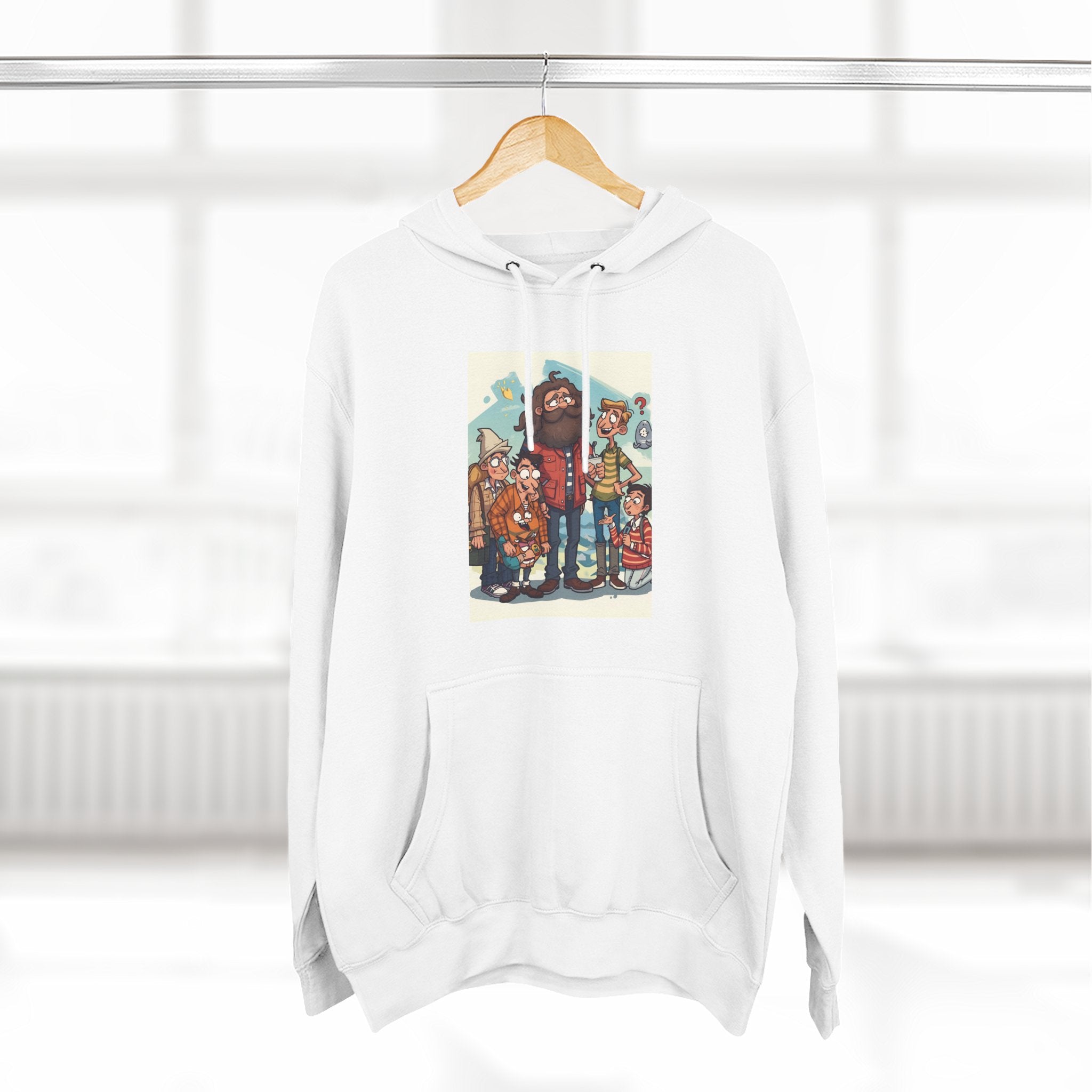 Cozy Family Fun Hoodie, Three-Panel Fleece Sweatshirt, Gift for Parents, Casual Wear, Holiday Apparel, Winter Fashion