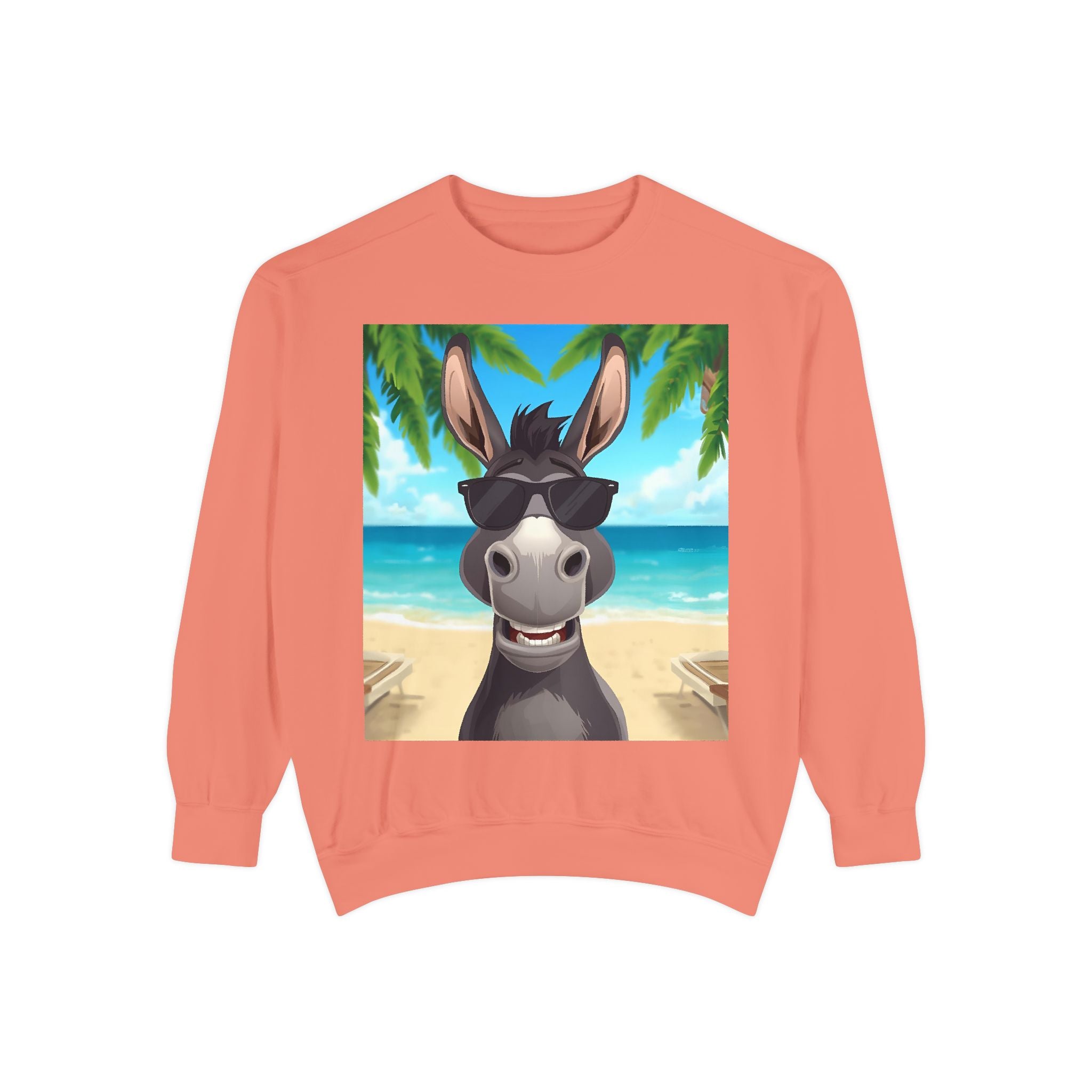 Donkey Beach Vibe Unisex Garment-Dyed Sweatshirt
