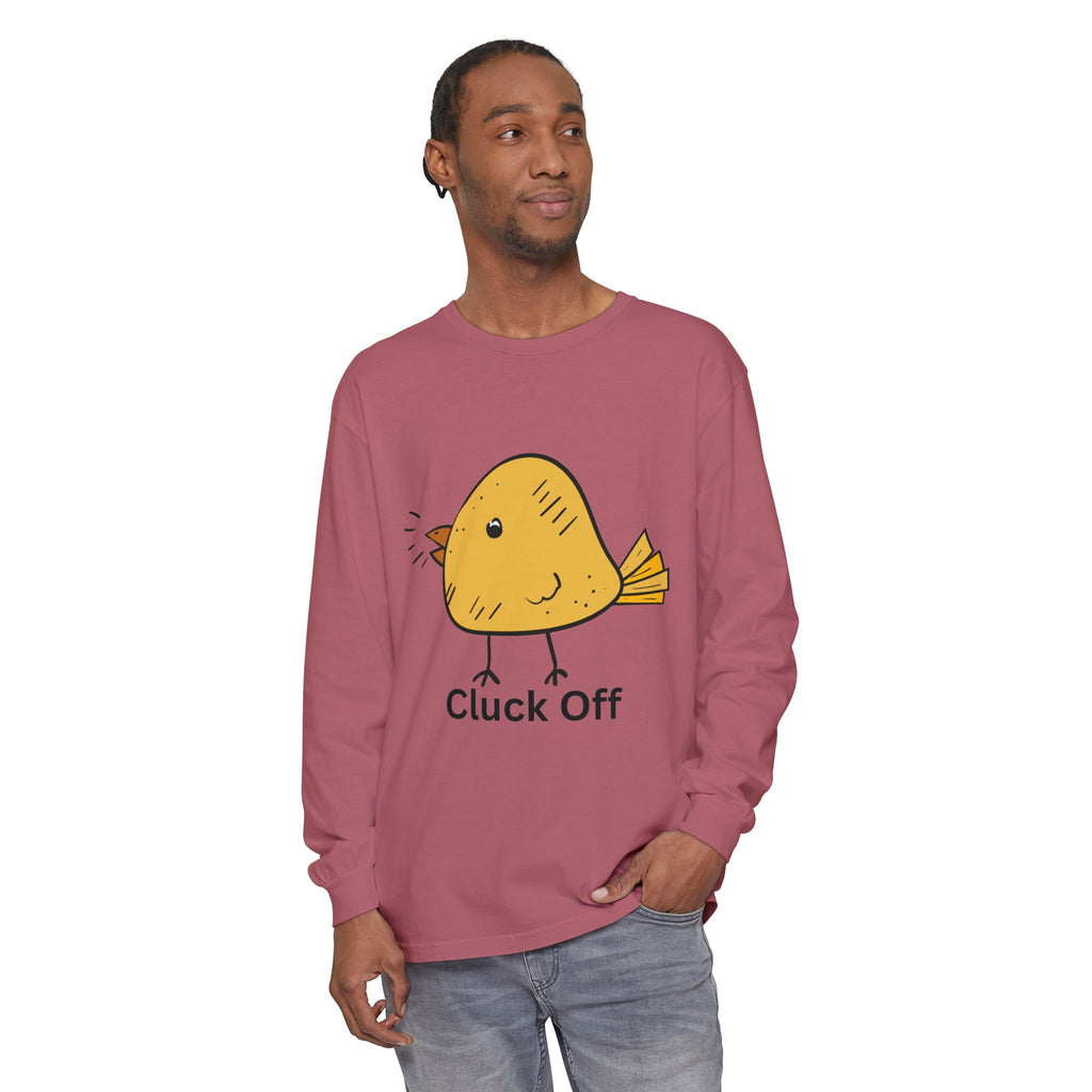 Cluck Off Unisex Garment-dyed Long Sleeve T-Shirt