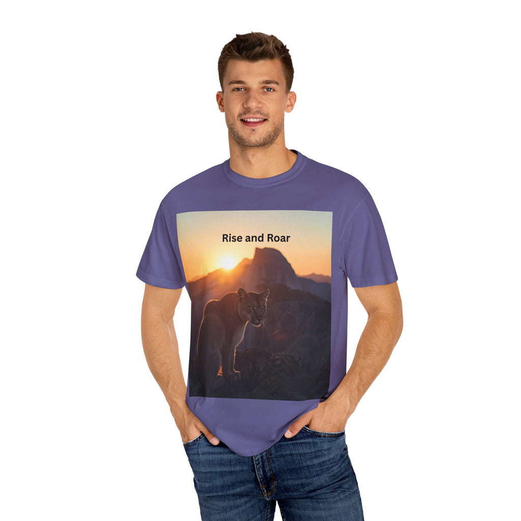 Rise And Roar Sunrise Mountain Lion T-Shirt, Rise and Roar Tee, Unisex Cotton Shirt, Graphic Tee for Nature Lovers, Adventure Apparel, Gifts for [...]
