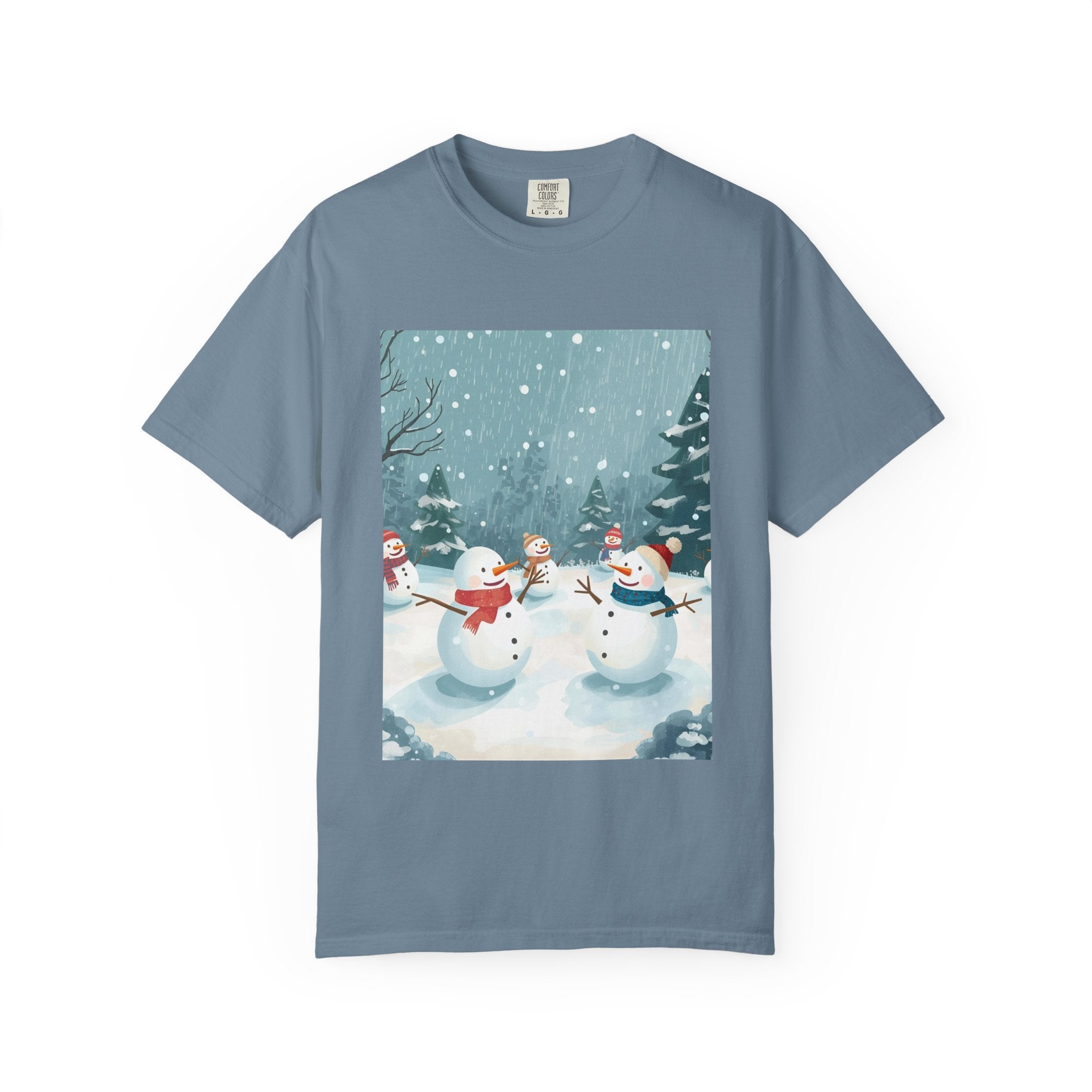 Festive Christmas Snowman Winter Wonderland T-shirt, Holiday Tee, Snowman Gift, Cozy Apparel, Unisex Christmas Shirt, Festive Winter Wear