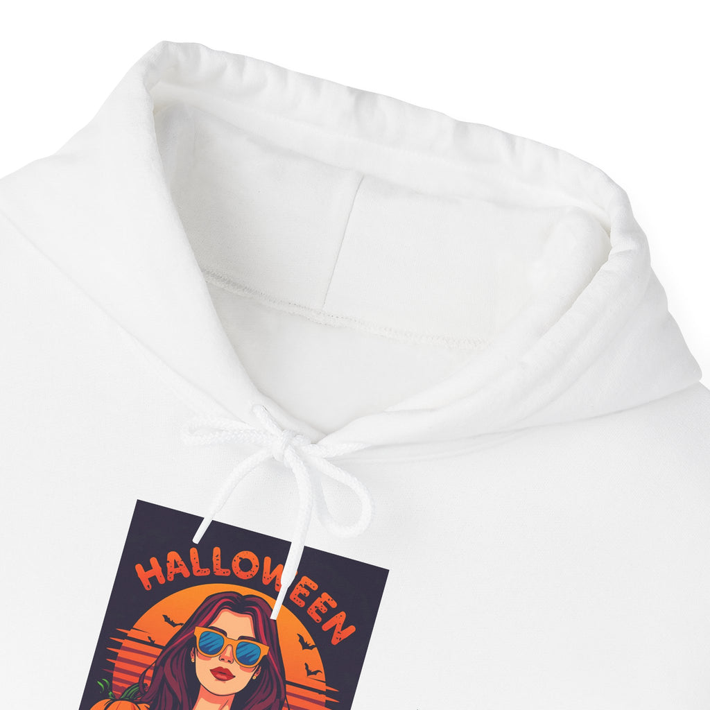 Stylish Halloween Themed Sweatshirt, Cozy Hooded Pullover, Fall Fashion, Spooky Season Apparel, Unisex Hoodie for Halloween