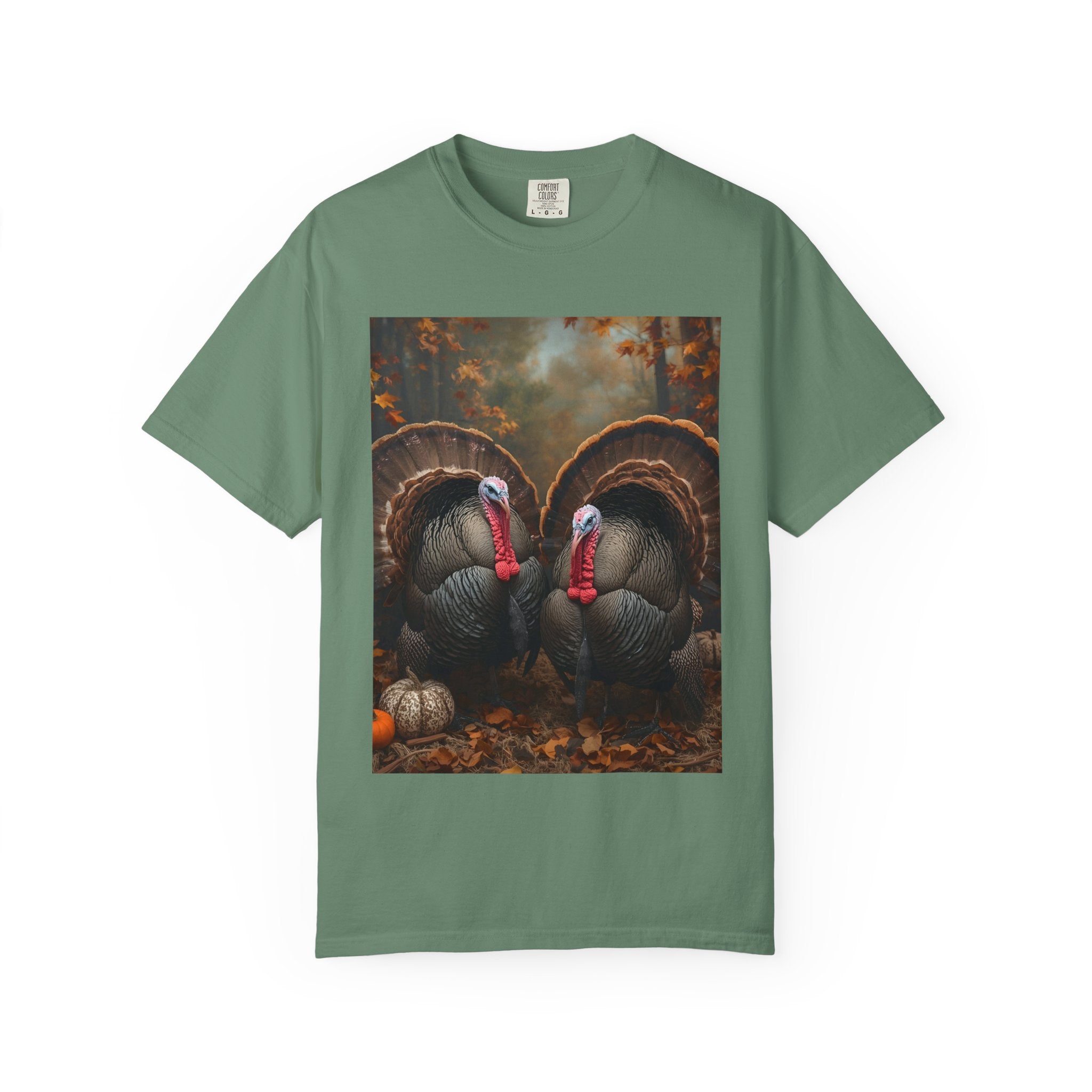 Thanksgiving Turkey Graphic Tee, Unisex Gift for Fall, Harvest Party Shirt, Cute Casual Outfit, Family Gathering Apparel