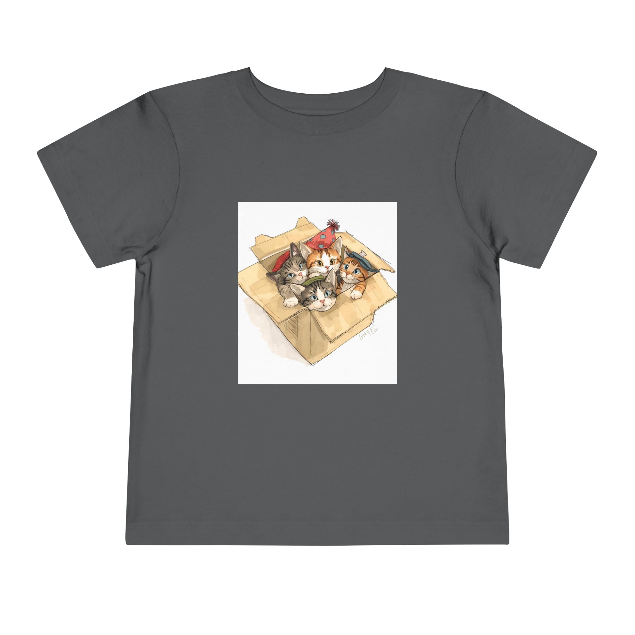 Cute Kittens In Box Toddler Short Sleeve Tee