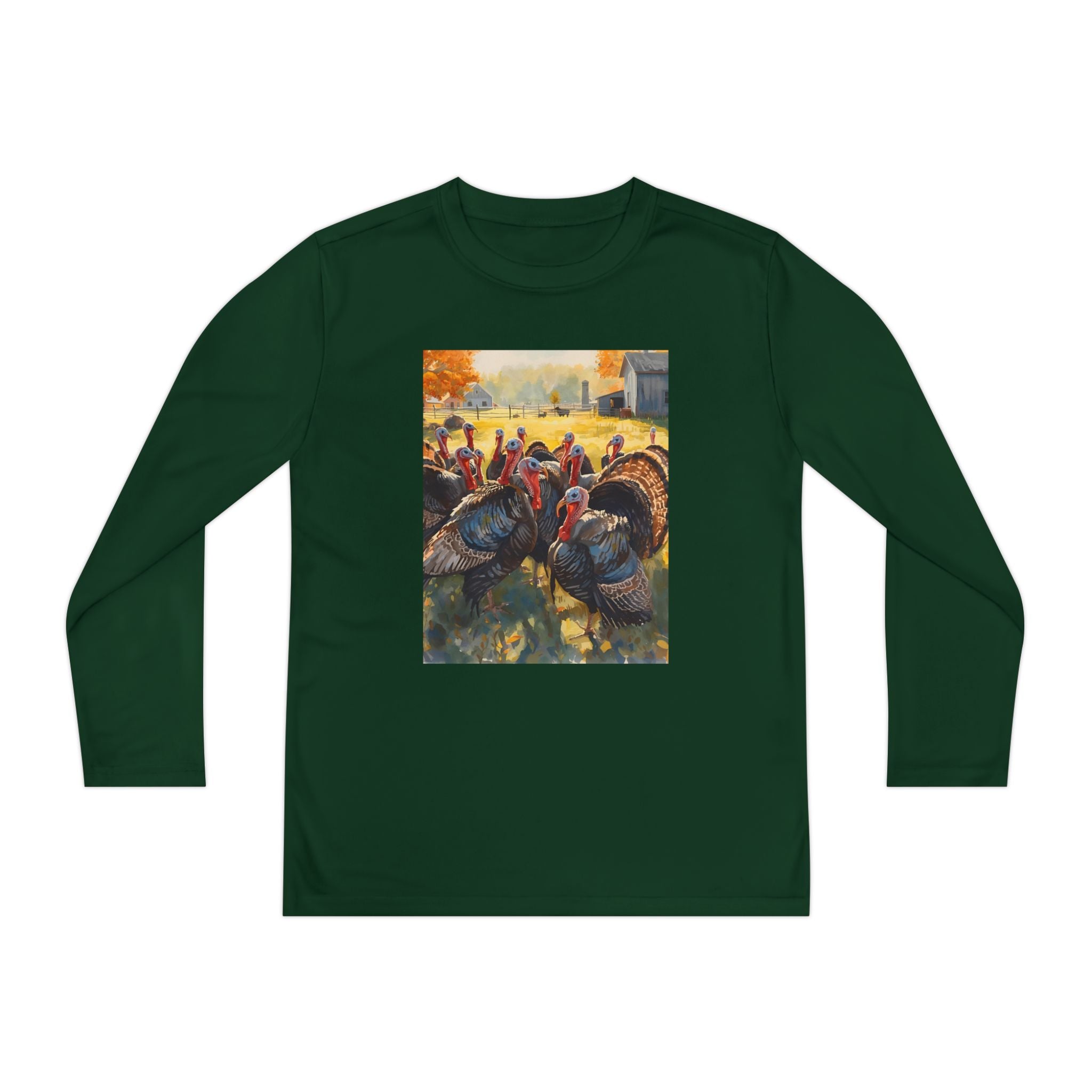 Thanksgiving Turkey Youth Long Sleeve Turkey Tee, Thanksgiving Shirt, Fall Outfit, Holiday Apparel, Kids Long Sleeve Top, Autumn Clothing