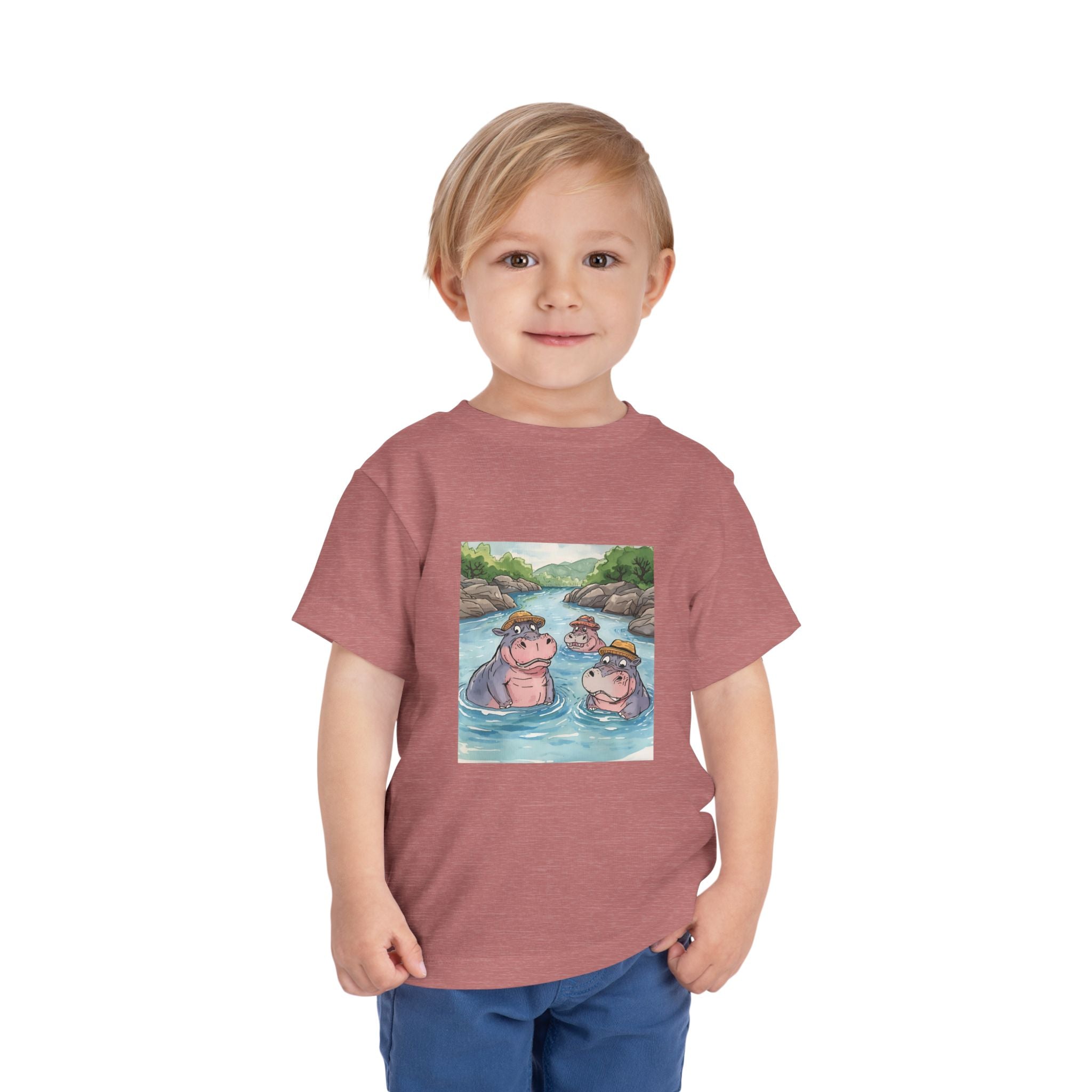 Hippo Cute Toddler Short Sleeve Tee