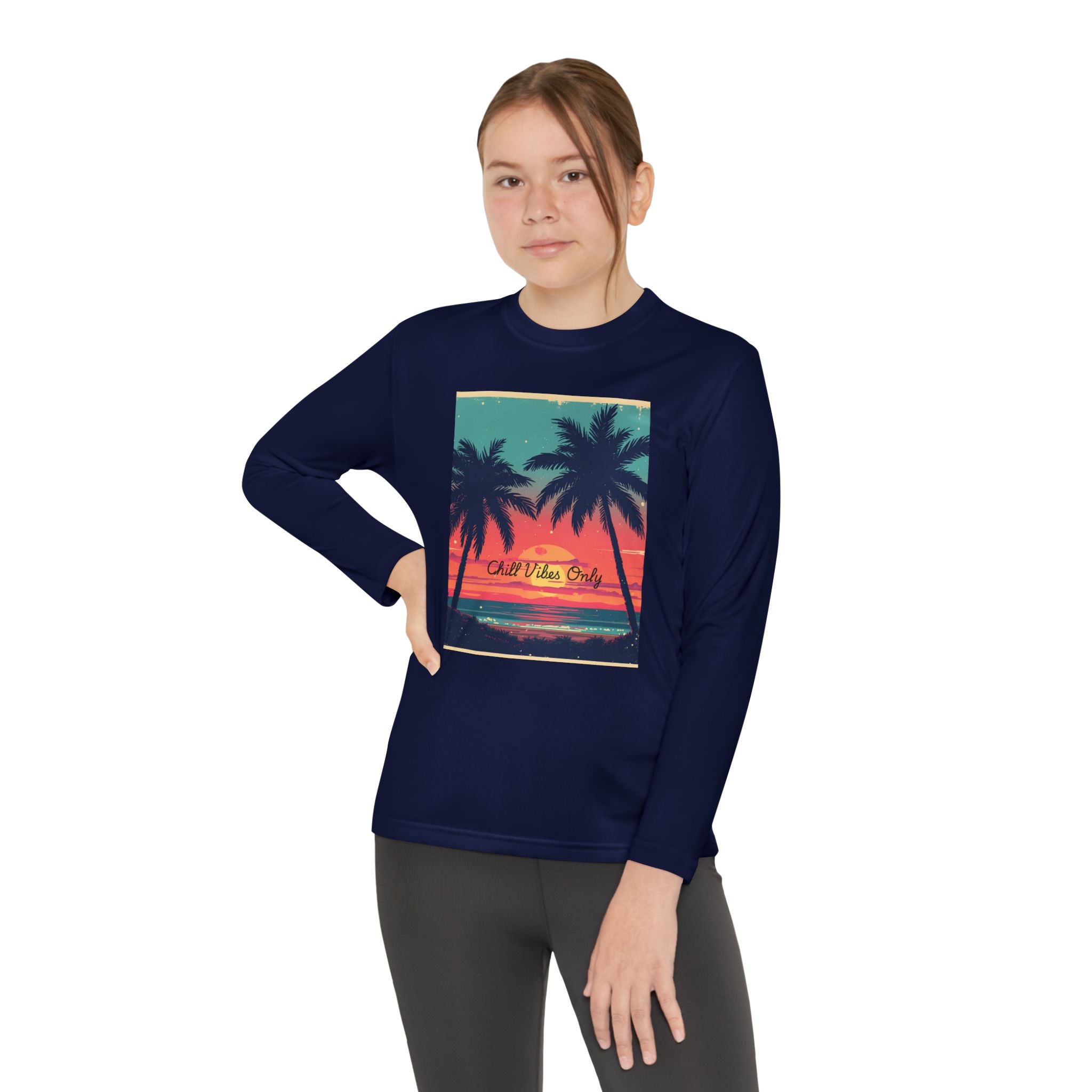 Tropical Sunset Youth Long Sleeve Competitor Tee