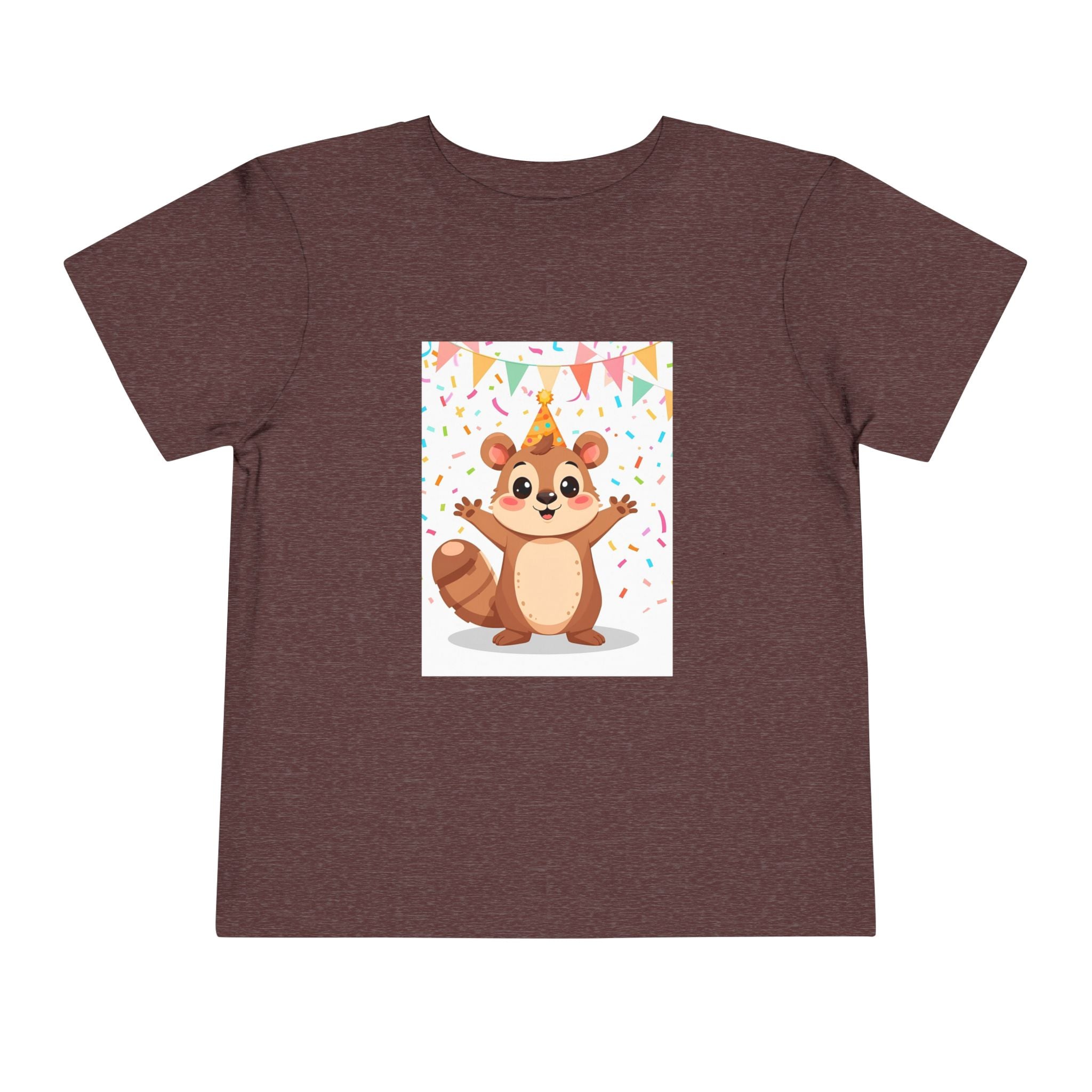 Party Animal With Squirl Toddler Short Sleeve Tee
