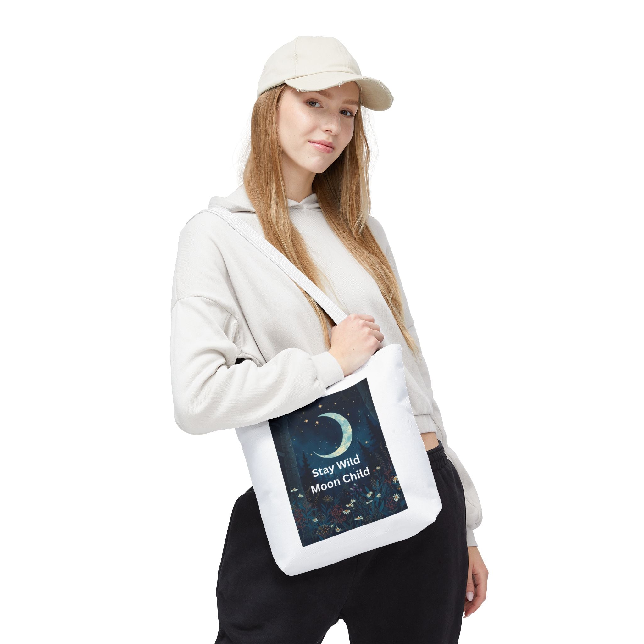 Stay Wild Moon Child Tote Bag - Stay Wild, Bohemian Bag, Eco-Friendly Tote, Astrology Gift, Festival Essential