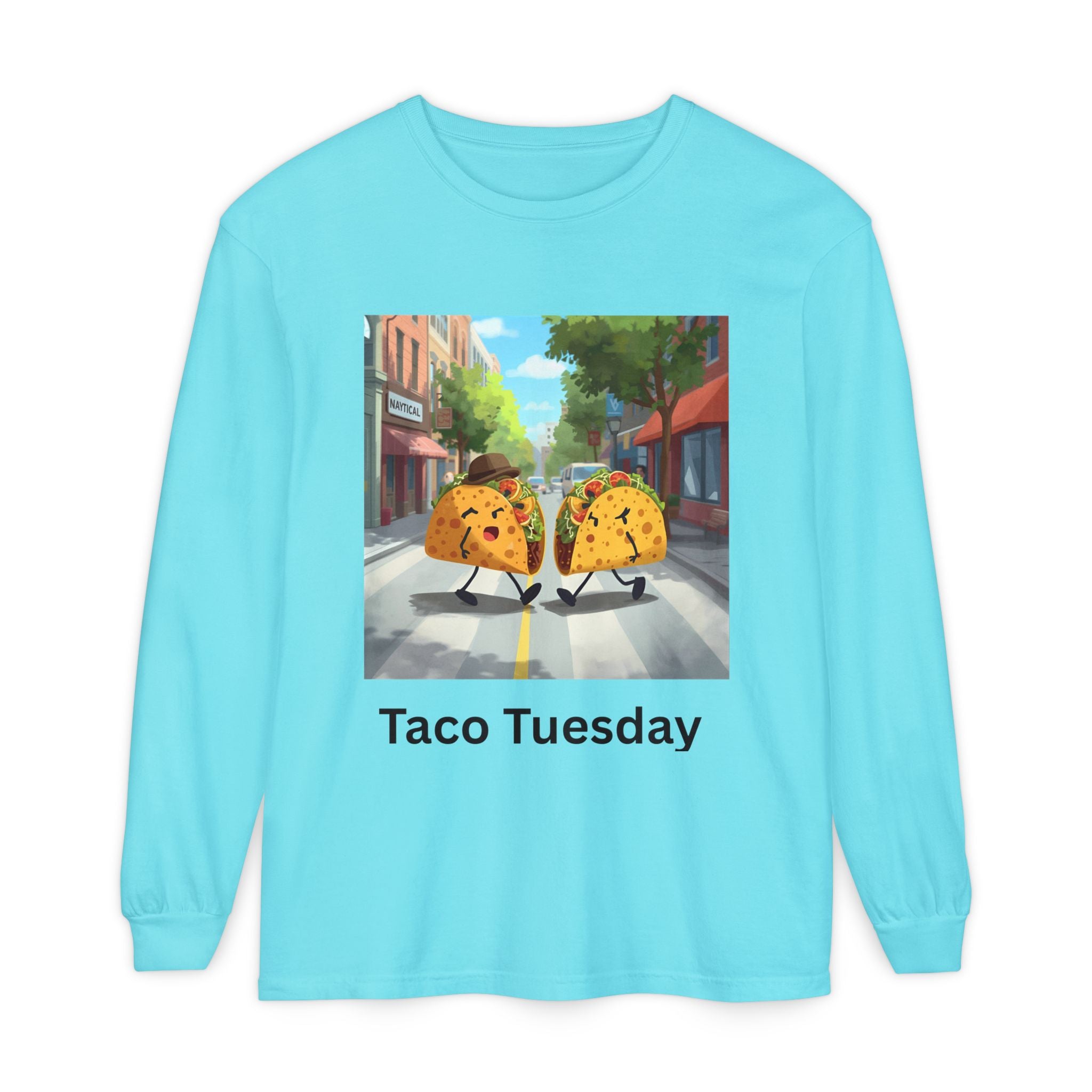 Taco Tuesday Unisex Garment-dyed Long Sleeve T-Shirt