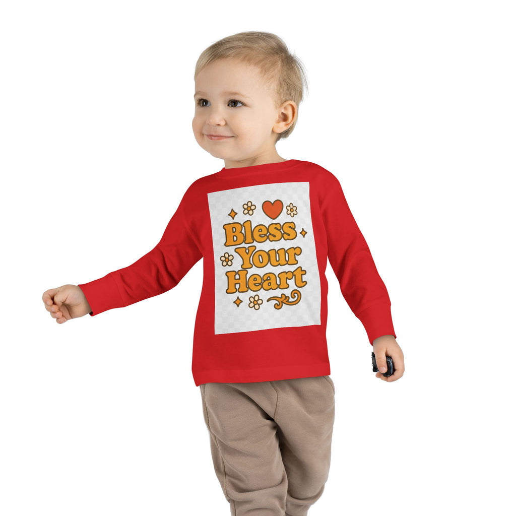Toddler Long Sleeve Tee - "Bless Your Heart" Design