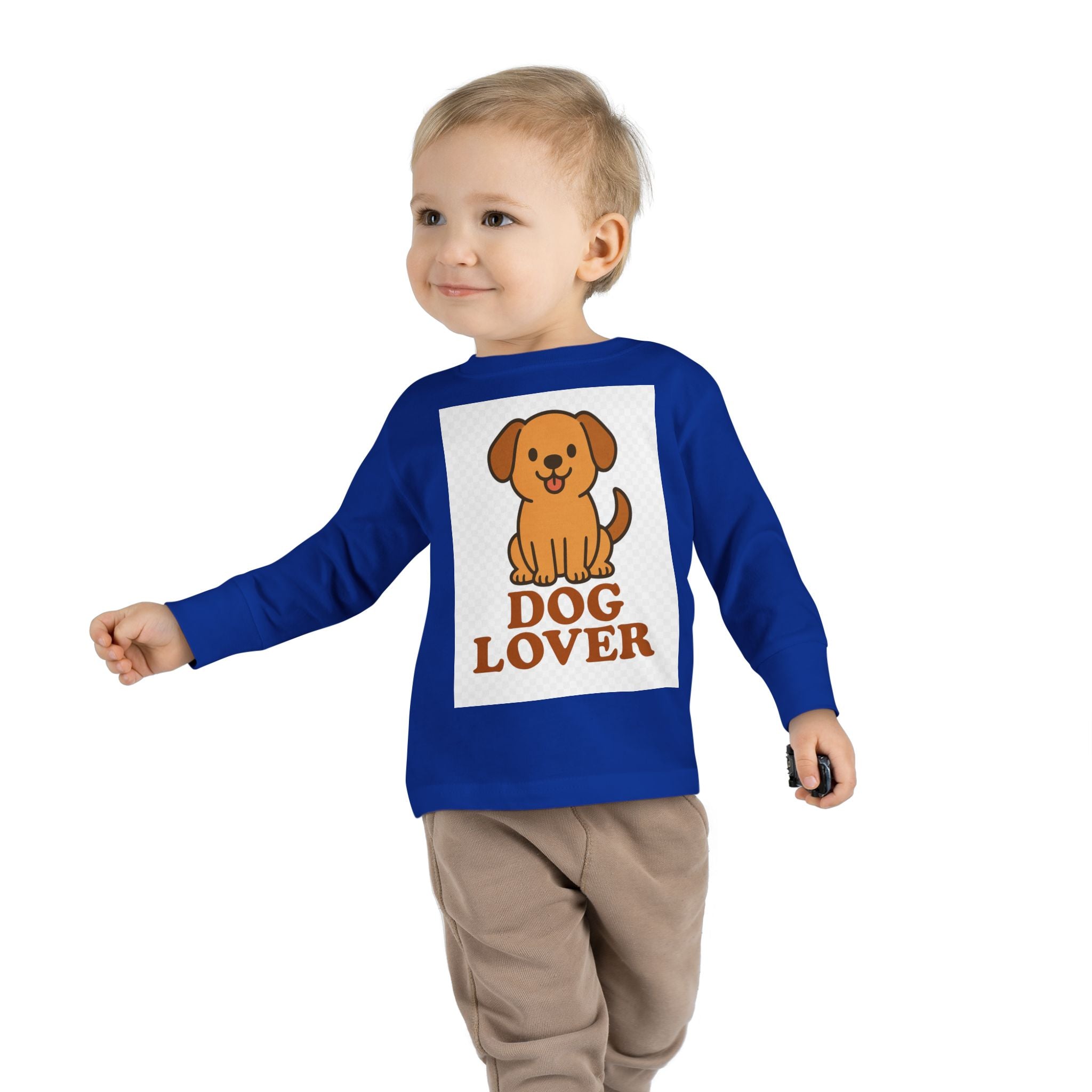 Toddler Dog Lover Long Sleeve Tee - Cute Pet Gift, Kids Animal Shirt, Birthday Present, Dog Theme Apparel, Puppy Enthusiast Gift