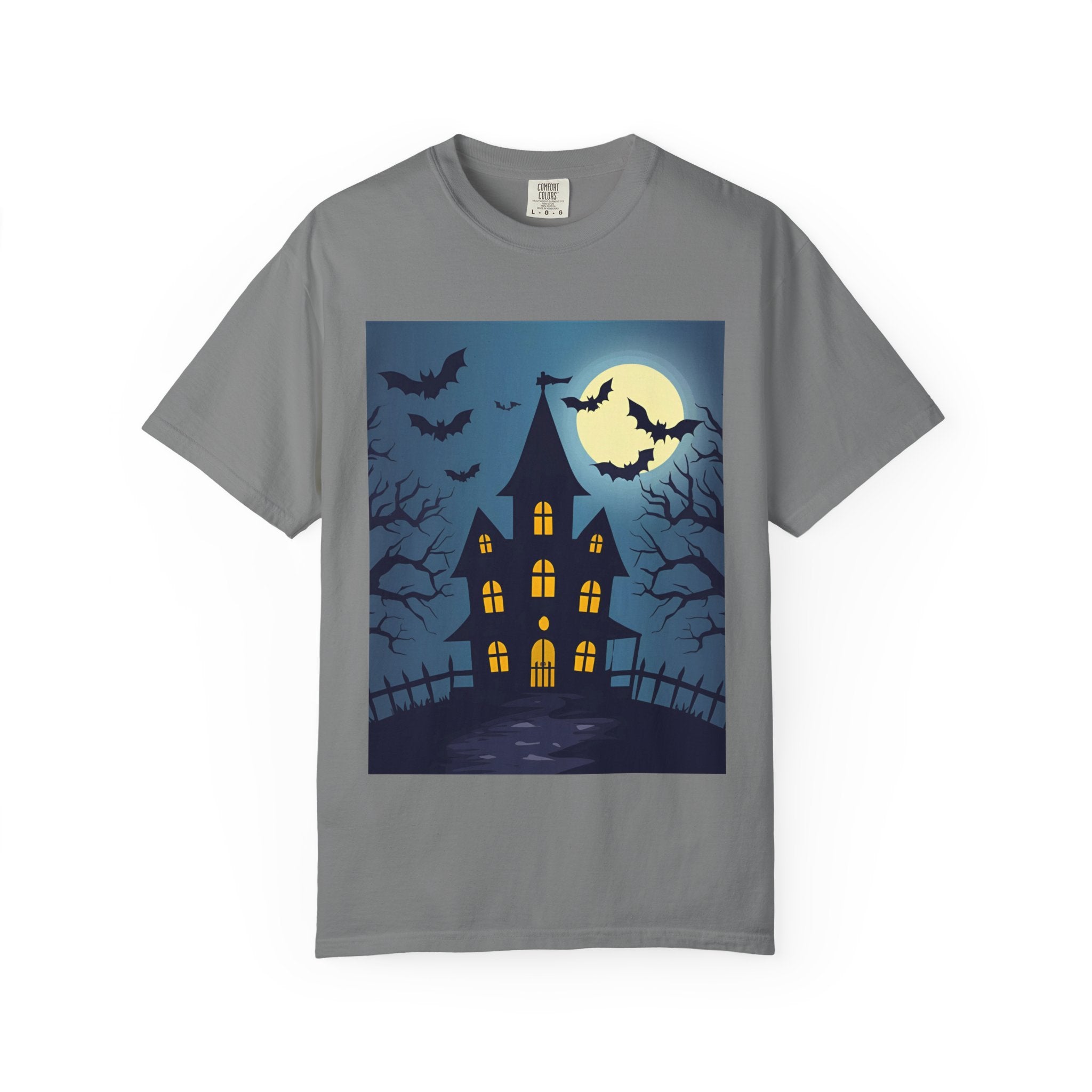 Haunted House T-Shirt, Spooky Halloween Tee, Unisex Shirt, Fall Apparel, Ghostly Graphic Tee, October Celebration Outfit