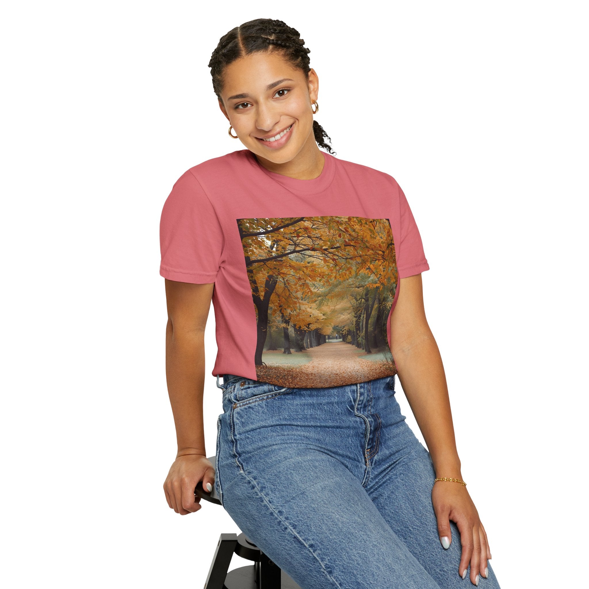 Autumn Pathways Unisex T-Shirt - Cozy Fall Vibes, Nature Lover's Tee, Seasonal Style, Perfect for Thanksgiving, Outdoors Events