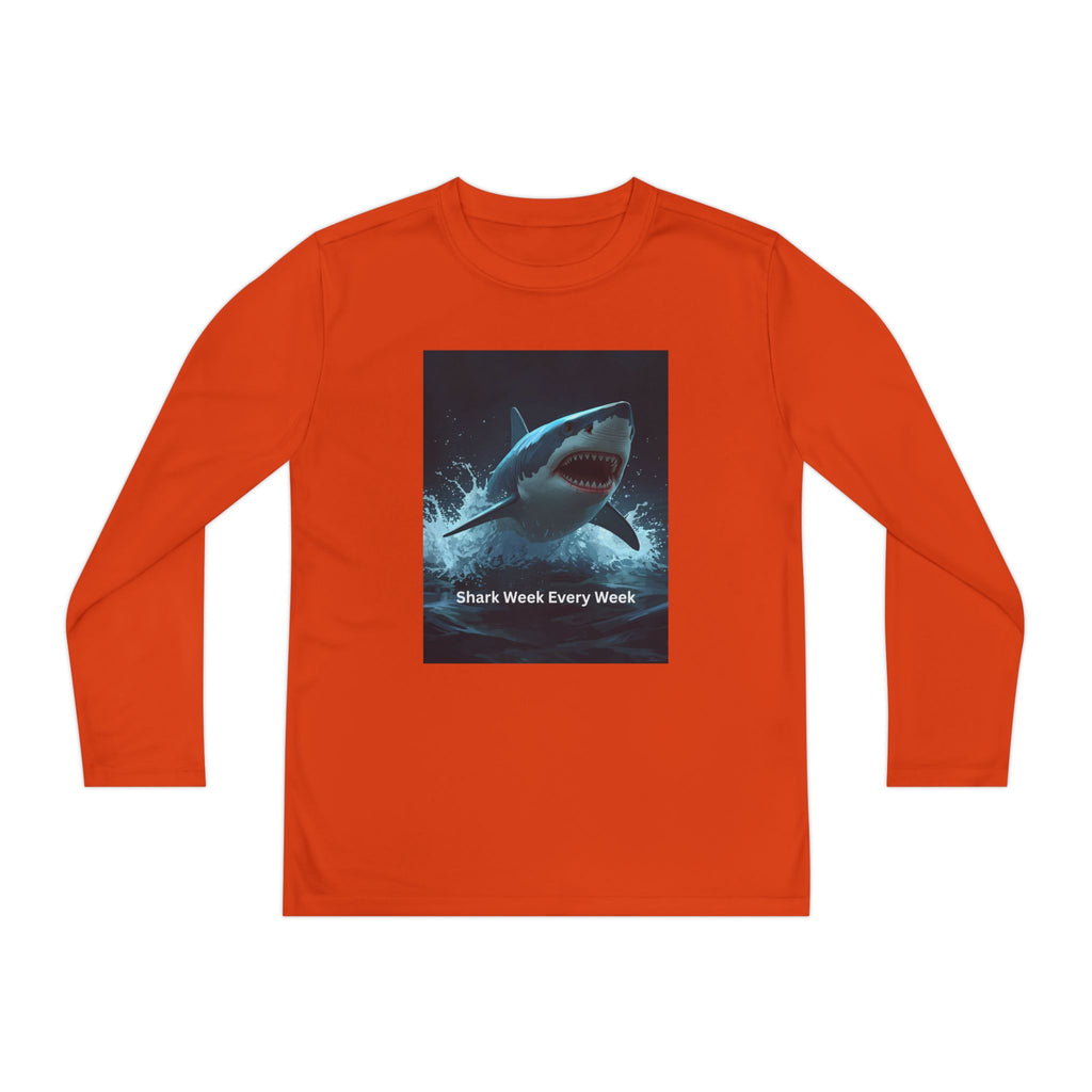 Shark Week Youth Long Sleeve Tee - Funny Ocean Shirt, Kids Gift, Summer Wear, Cool Tee, Swim Shirt, Beach Apparel