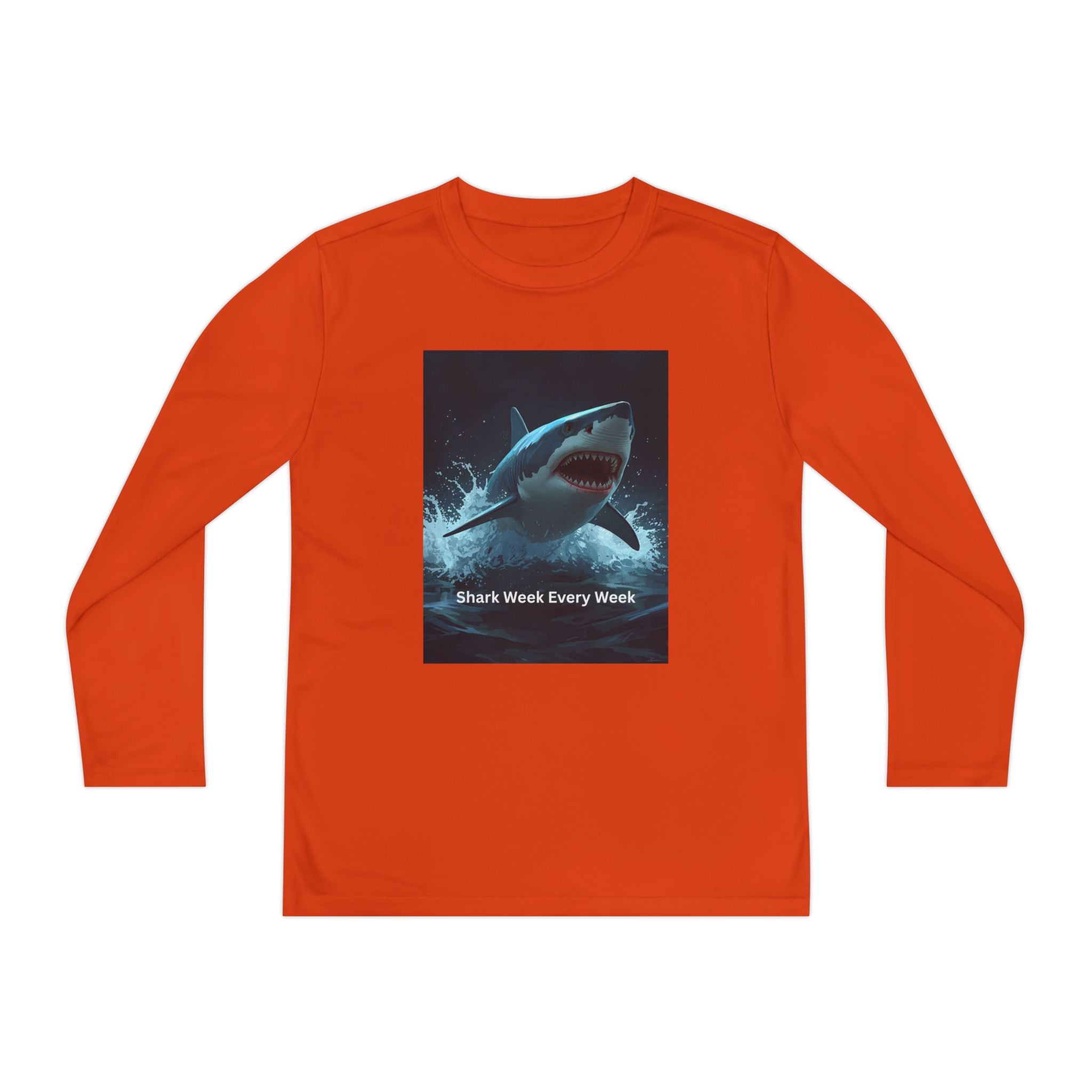 Shark Week Youth Long Sleeve Tee - Funny Ocean Shirt, Kids Gift, Summer Wear, Cool Tee, Swim Shirt, Beach Apparel