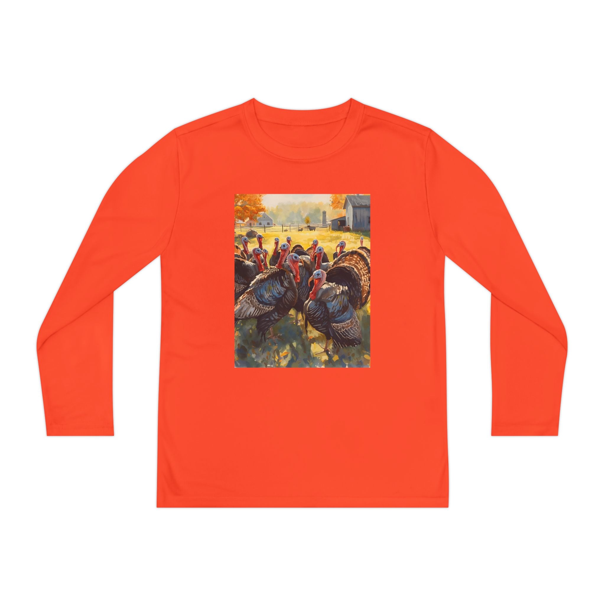 Thanksgiving Turkey Youth Long Sleeve Turkey Tee, Thanksgiving Shirt, Fall Outfit, Holiday Apparel, Kids Long Sleeve Top, Autumn Clothing