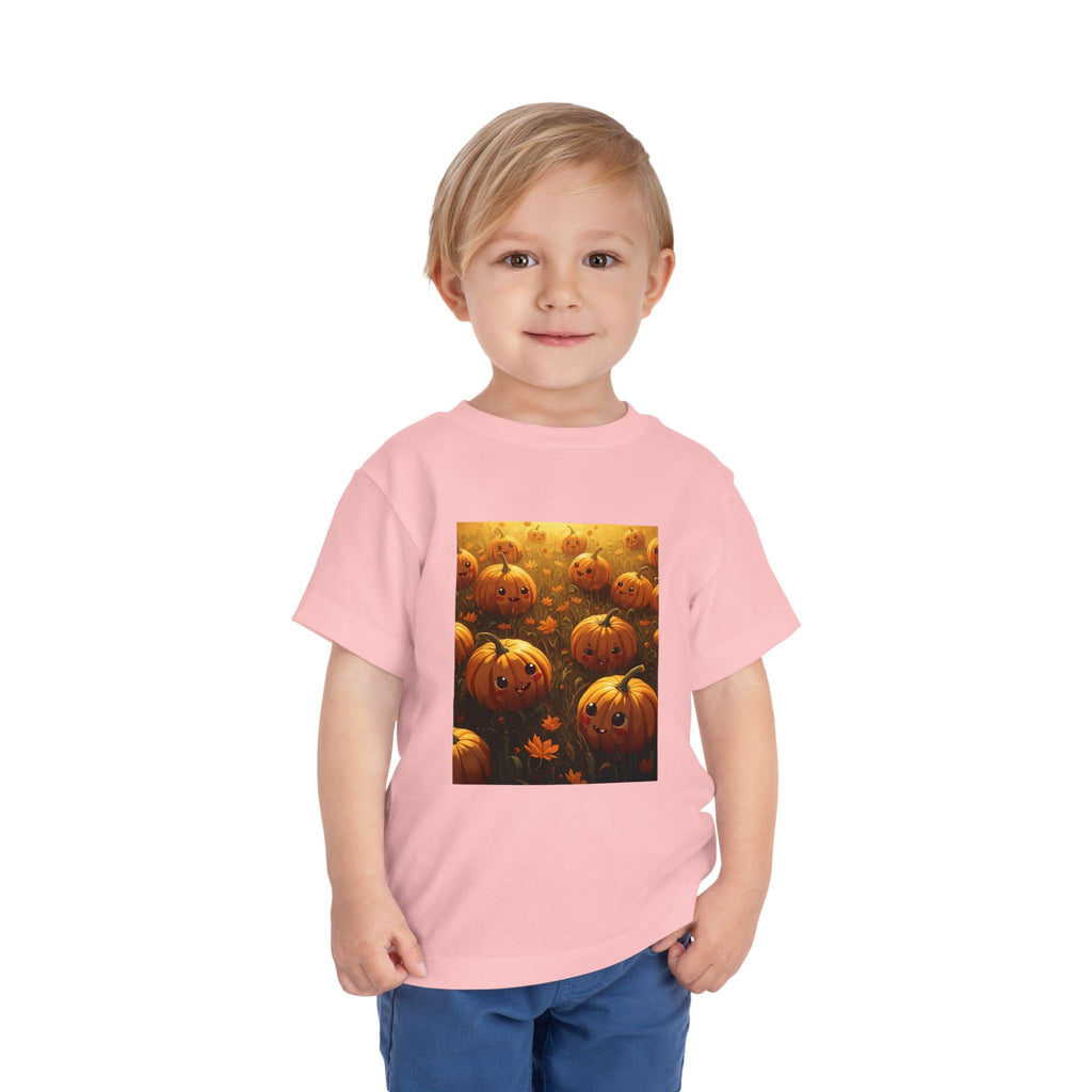 Pumpkin Halloween Toddler Tee - Cute Halloween Shirt, Fall Outfit, Pumpkin Lovers Gift, Kids Halloween Apparel, Toddler Party Tee