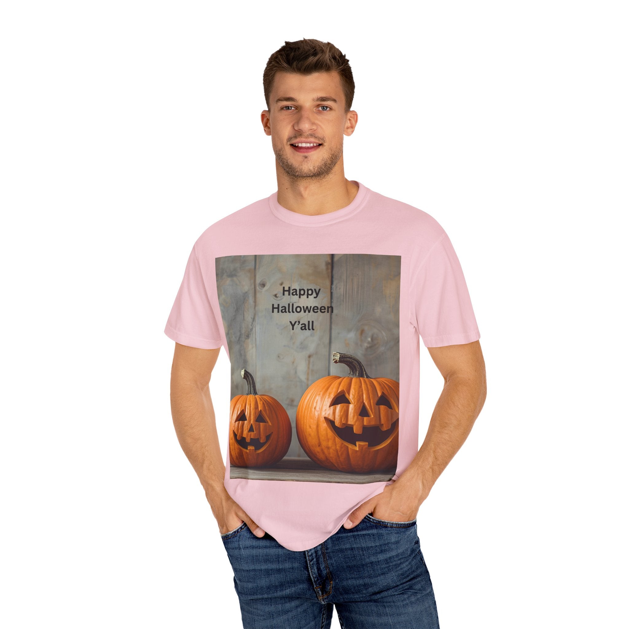 Happy Halloween Unisex T-Shirt, Spooky Fall Tee, Pumpkin Graphic Shirt, Halloween Costume Top, Fall Celebration Wear