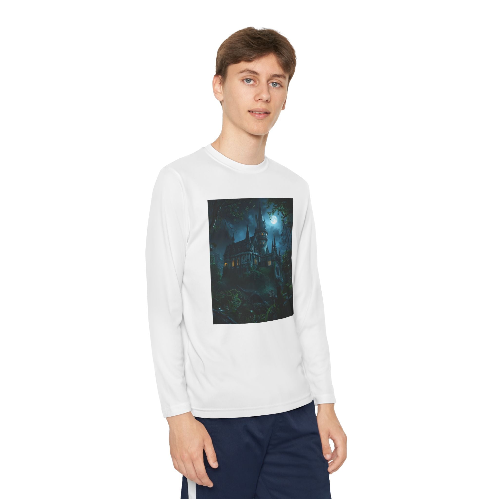 Mystical Night Scene Youth Long Sleeve Competitor Tee