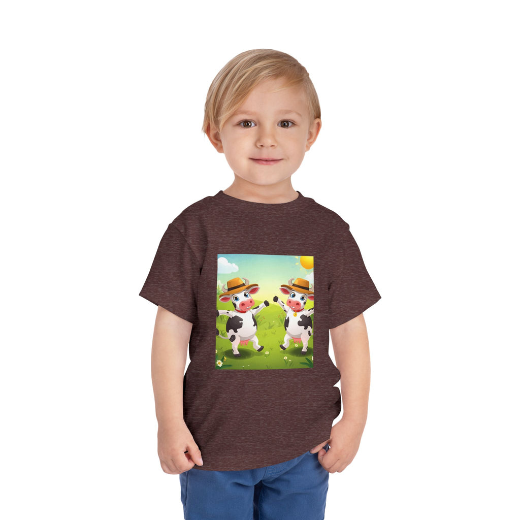 Cute Cow Fun Farm Toddler Short Sleeve Tee