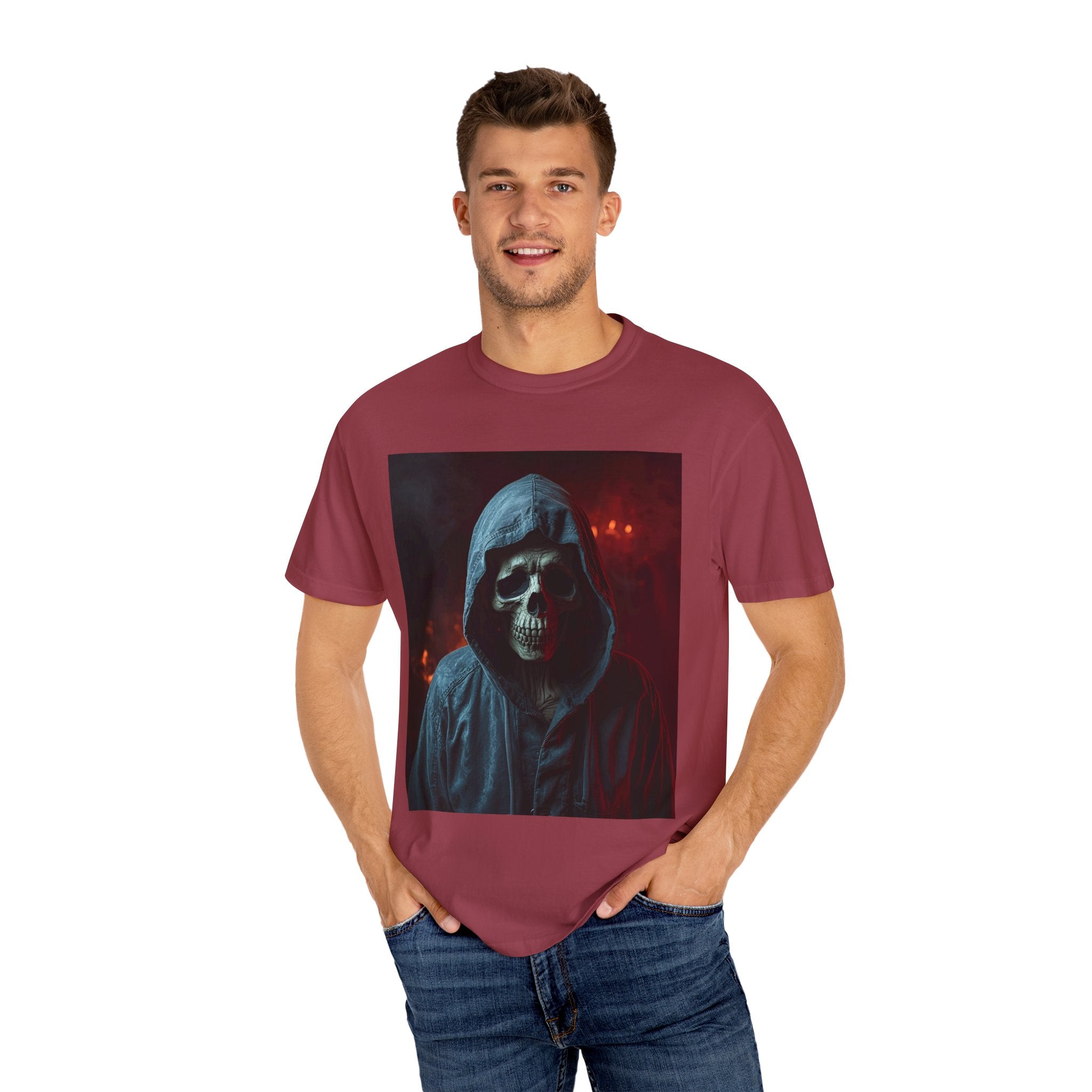 Gothic Skull T-Shirt | Unisex Vintage Tee, Halloween Shirt, Edgy Graphic Top, Unique Gift for Him/Her, Urban Style Wear