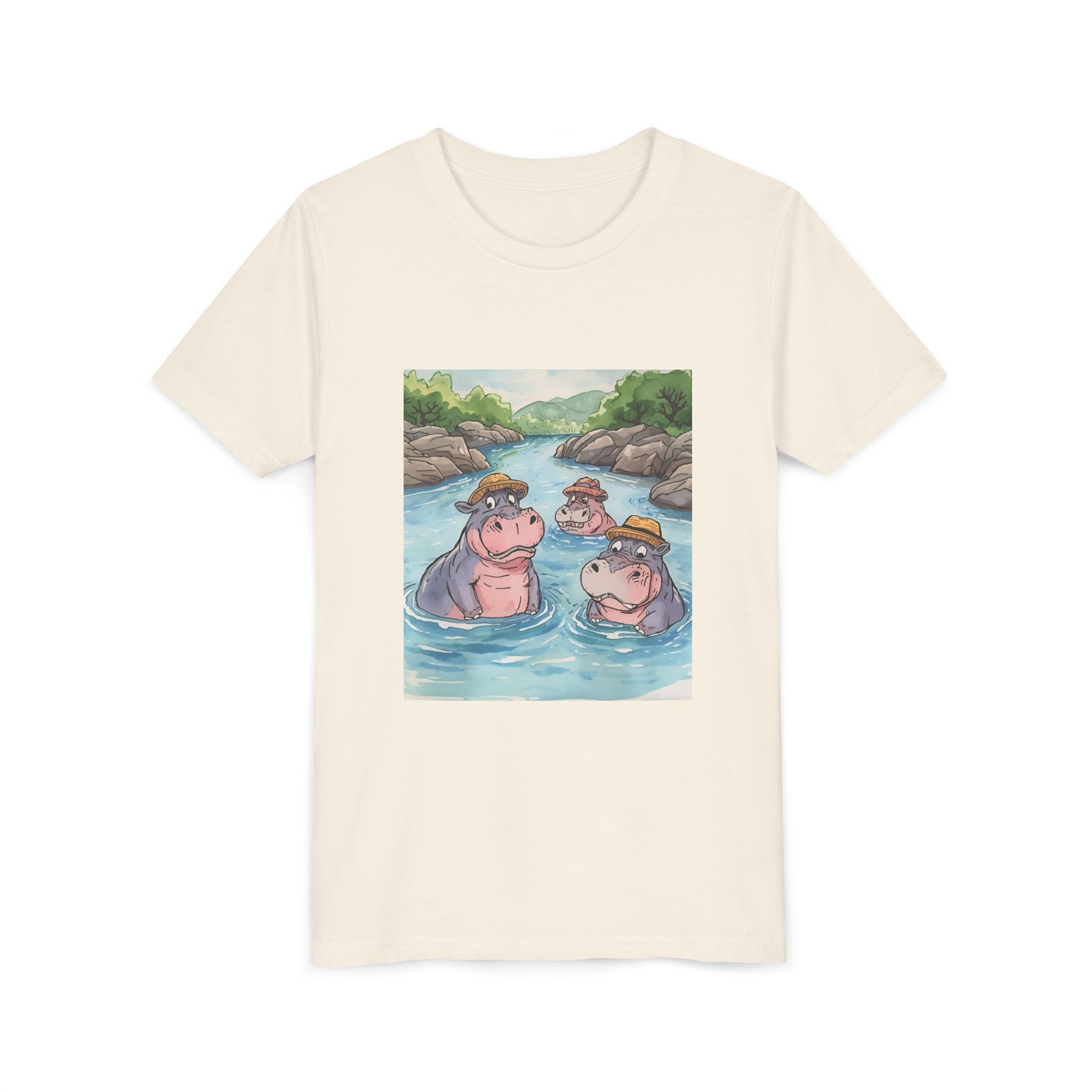 Hippo Cute Youth Short Sleeve Tee