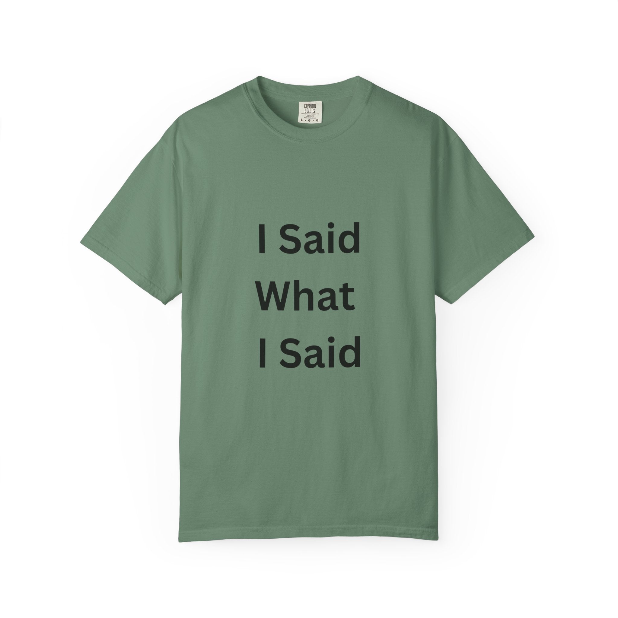 Unisex Garment-Dyed T-Shirt with 'I Said What I Said' Print, Casual Tee, Gift for Friends, Pop Culture Apparel, Relaxed Fit