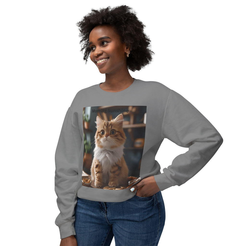 Cute Cat Crewneck Sweatshirt, Cozy Sweatshirt, Gift for Cat Lovers, Funny Cat Apparel, Casual Outfit, Pet Lover Gift