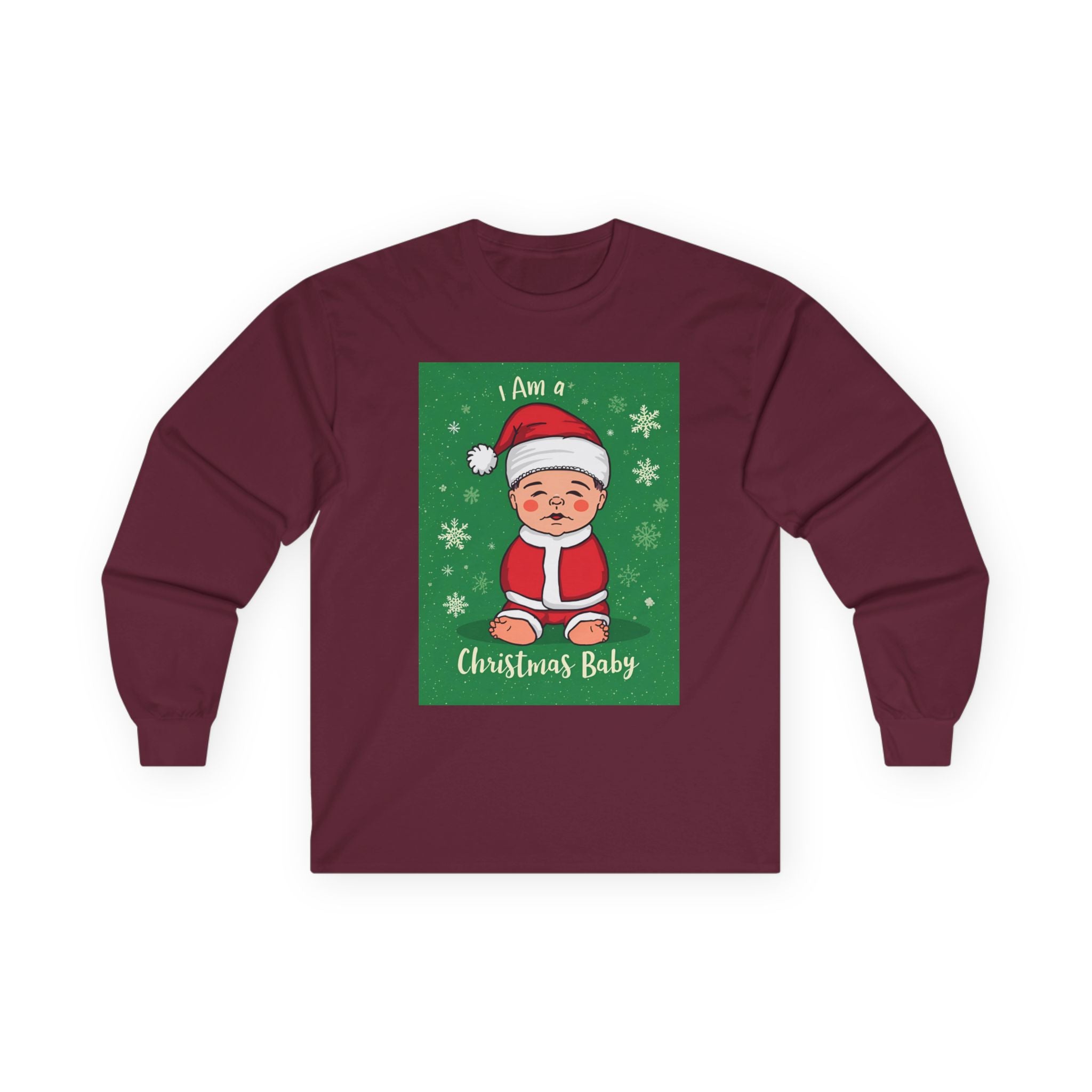 Christmas Baby Long Sleeve Tee, Holiday Shirt, Winter Apparel, Cute Baby Shirt, Unisex Holiday Clothing