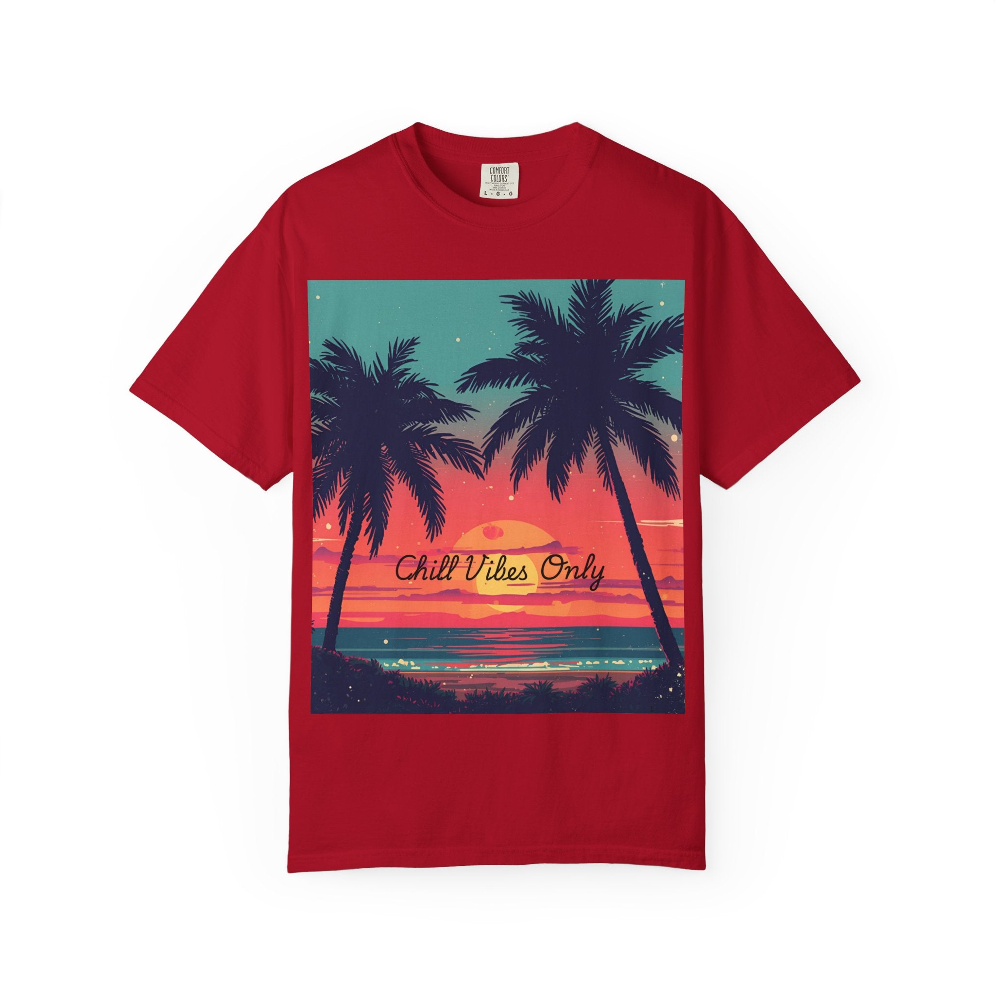 Tropical Sunset Unisex Garment-Dyed T-shirt
