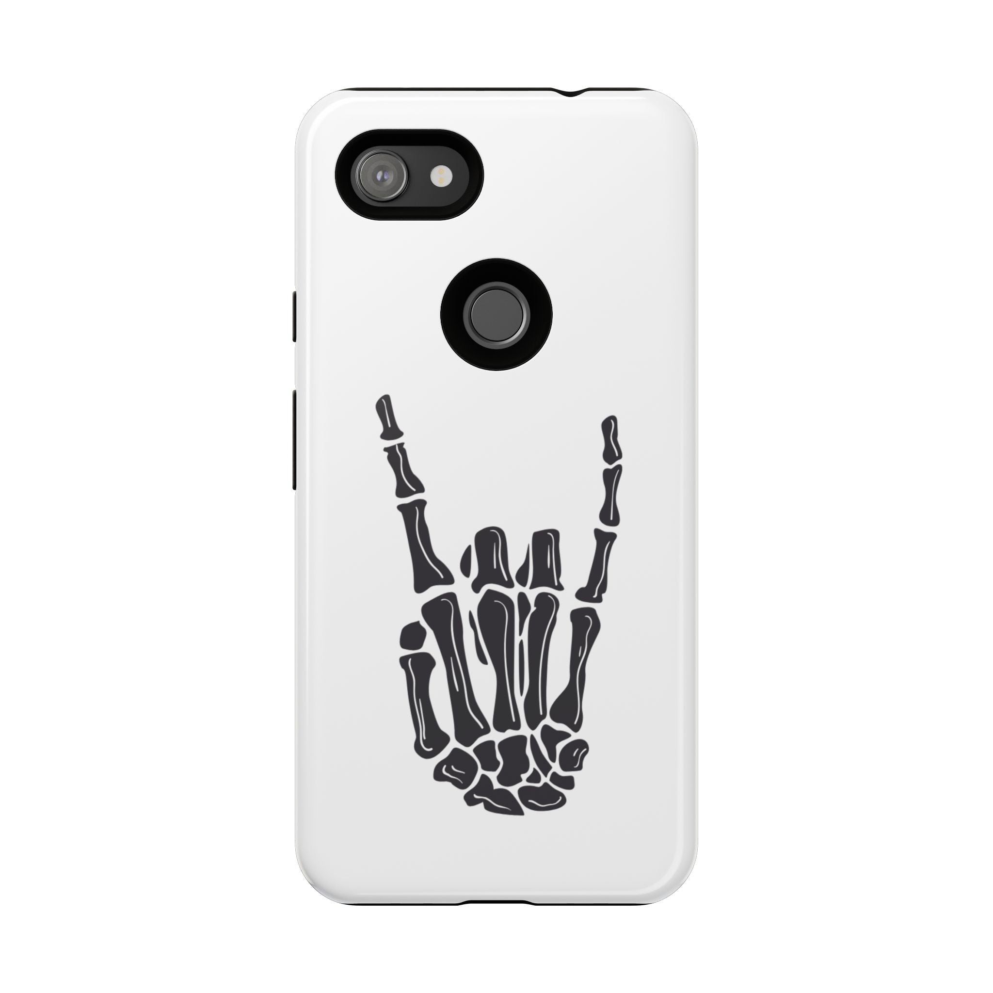 Rock On Skeleton Phone Case, Edgy Phone Cover, Tough Cases for Music Lovers, Halloween Accessories, Gifts for Him