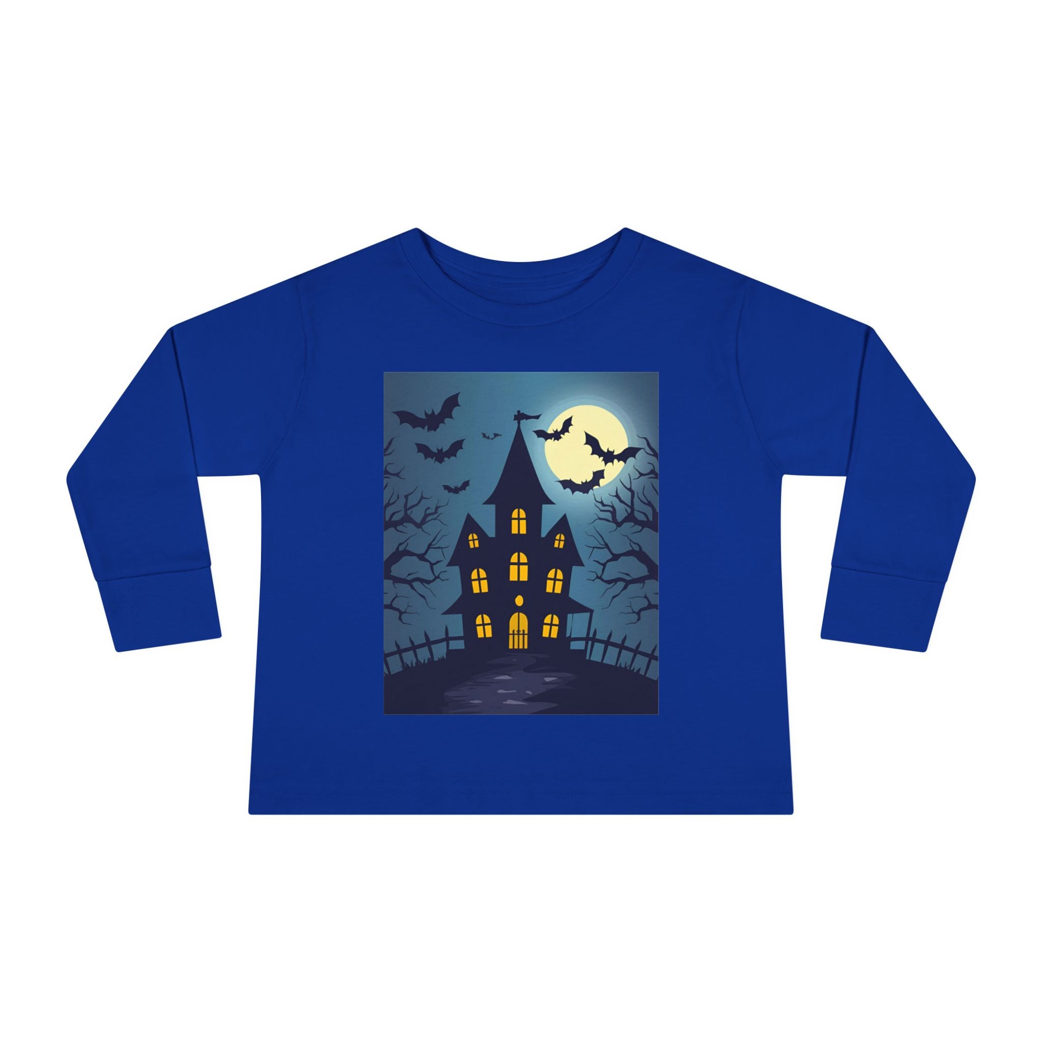 Halloween Haunted House Toddler Halloween Long Sleeve Tee, Spooky Haunted House Shirt, Kids Halloween Costume Top, Fall Festive Apparel, Trick or Treat Clothing