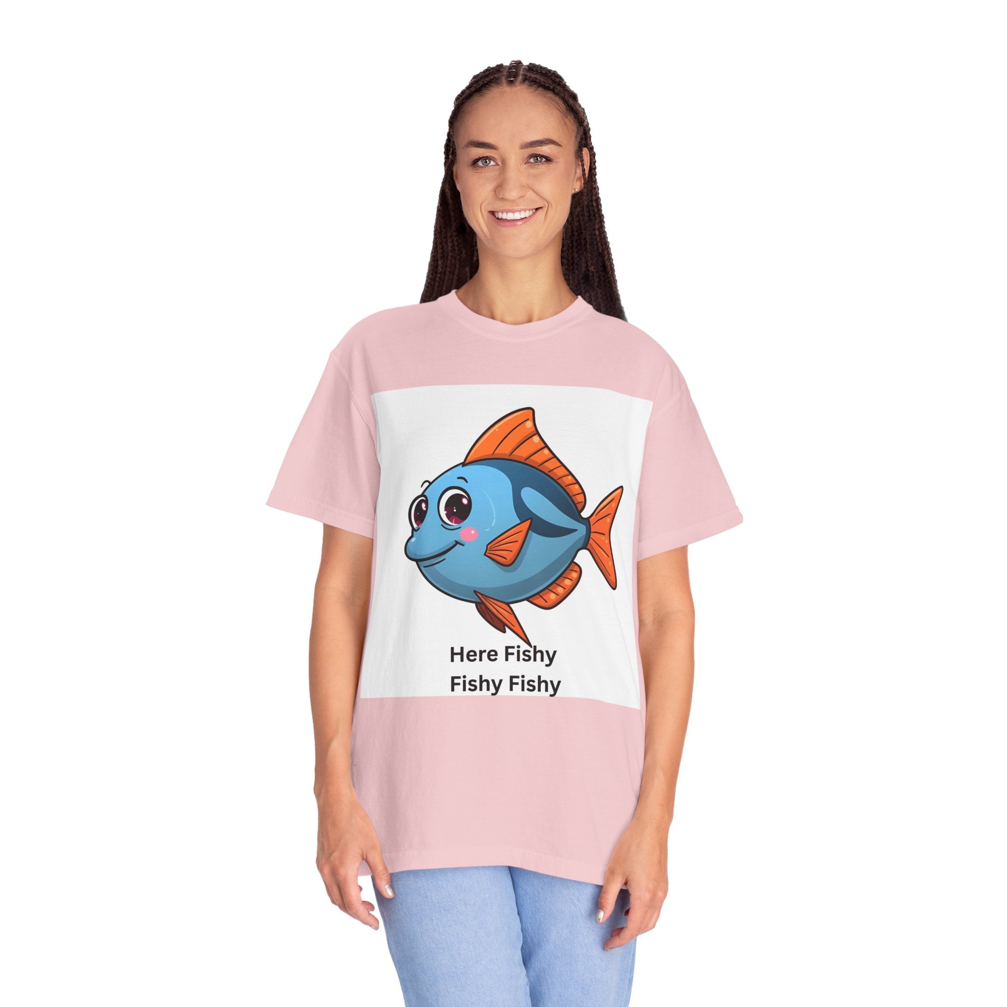 Here Fishy Fishy Fishy Unisex Garment-Dyed T-shirt