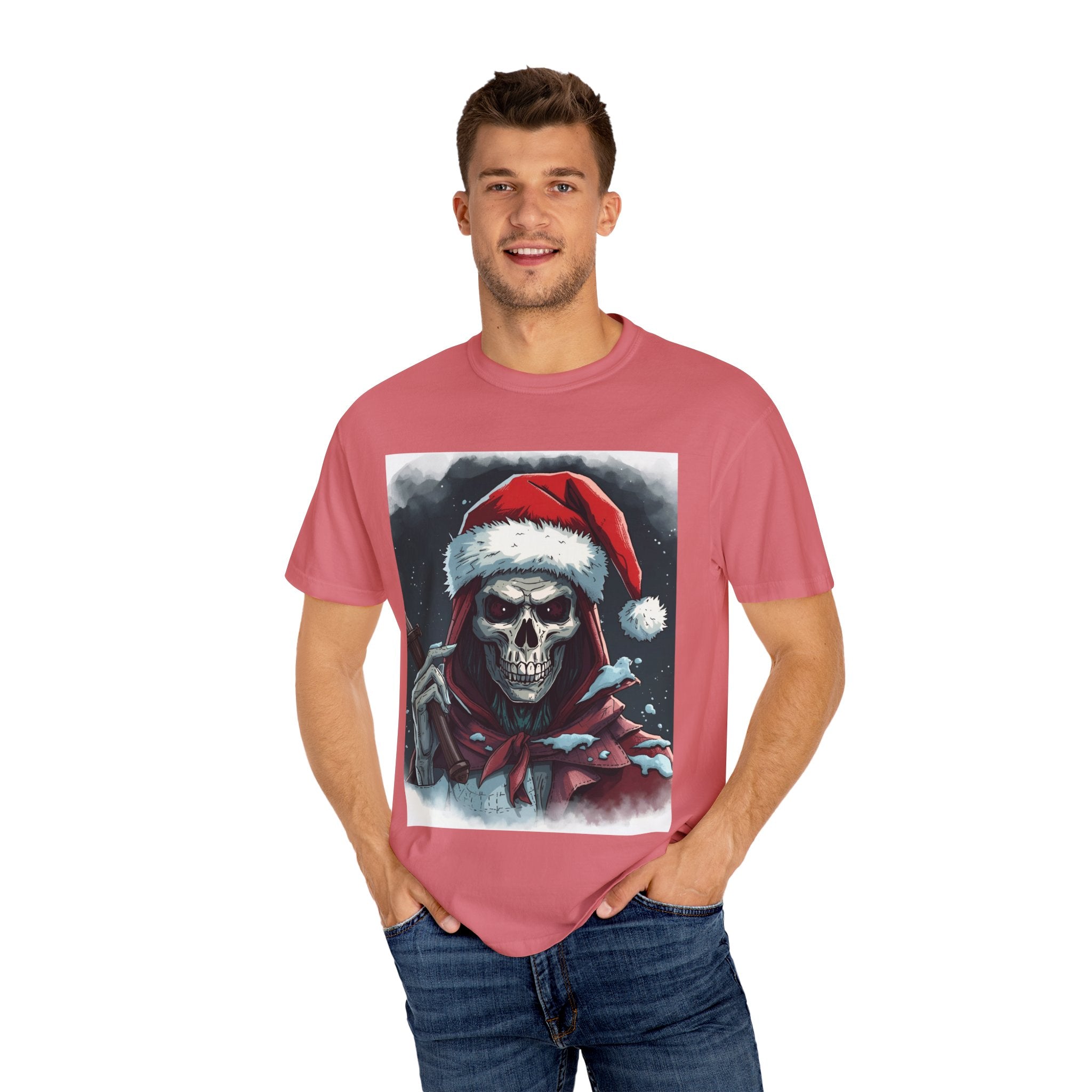 Christmas Skeleton T-Shirt, Unisex Holiday Tee, Funny Graphic Shirt, Unique Gift, Halloween & Christmas Apparel