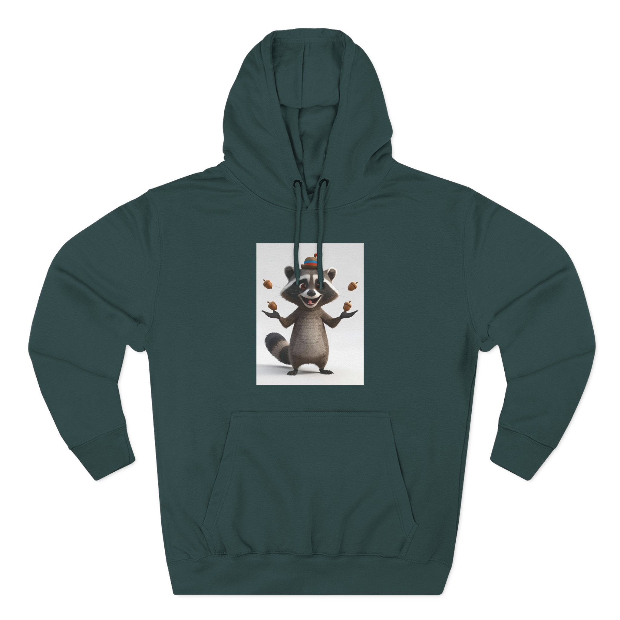 Raccoon Three-Panel Fleece Hoodie