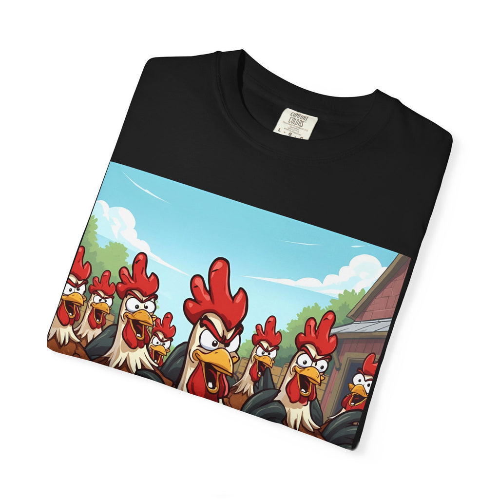 Funny Chicken Graphic Tee, Animated Rooster Shirt, Quirky Farm Animal Apparel, Gift for Chicken Lovers, Casual Wear for All