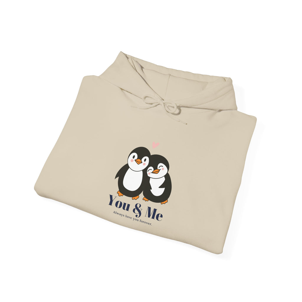Penguin Love Hoodie with Heart - Cozy Winter Wear for Couples, Perfect Gift for Valentine's Day, Anniversary, Cute Sweatshirt, [...]