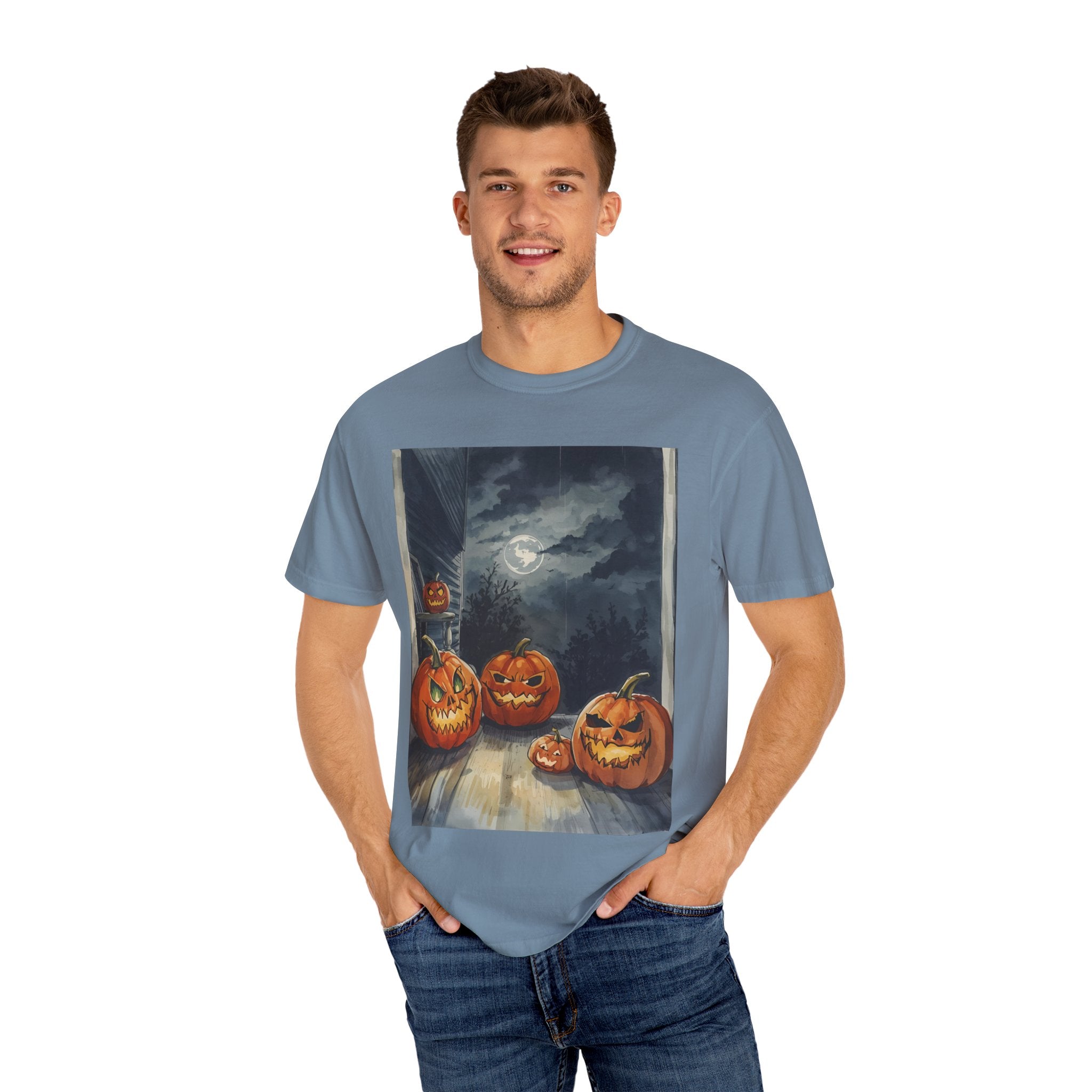 Spooky Pumpkin Night T-Shirt | Halloween Tee, Unisex Shirt, Fall Apparel, Trick or Treat Outfit, Casual Halloween Style