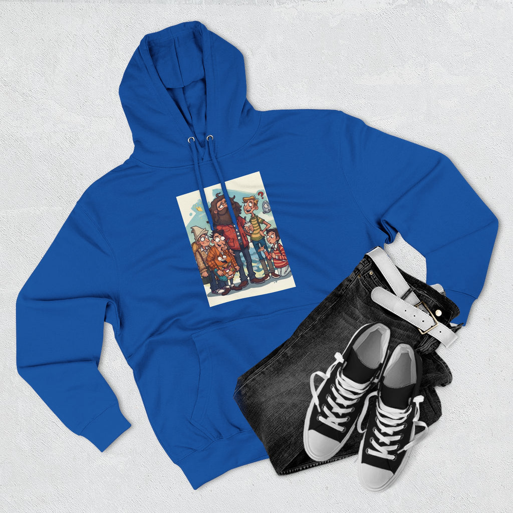 Cozy Family Fun Hoodie, Three-Panel Fleece Sweatshirt, Gift for Parents, Casual Wear, Holiday Apparel, Winter Fashion