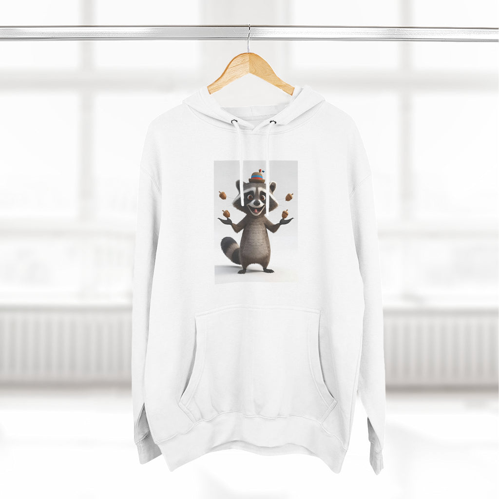 Raccoon Three-Panel Fleece Hoodie