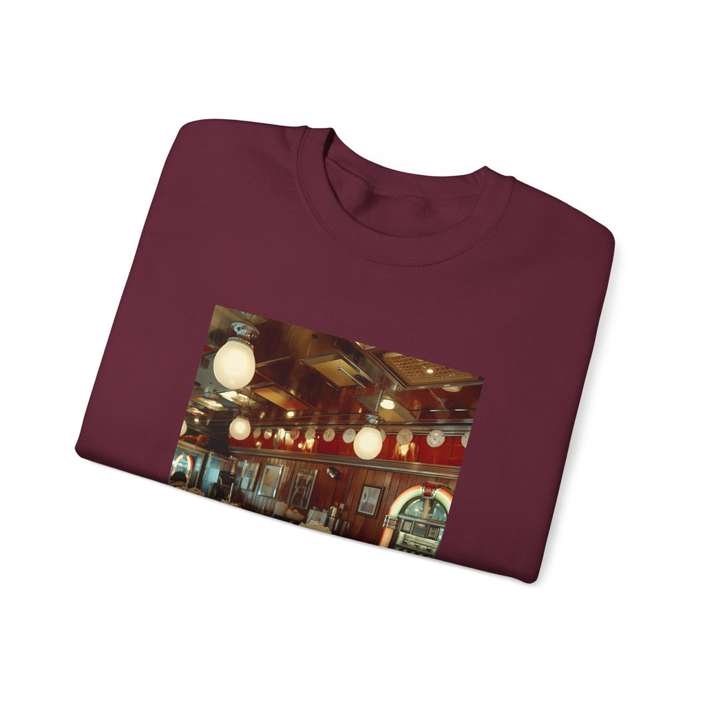 Cozy Café Vibes Sweatshirt, Unisex Crewneck, Coffee Lover Gift, Retro Coffee Shop Aesthetic, Perfect for Fall, Great for Lounging